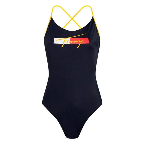 Tommy Hilfiger Swimwear Badpak met logo-opschrift voor