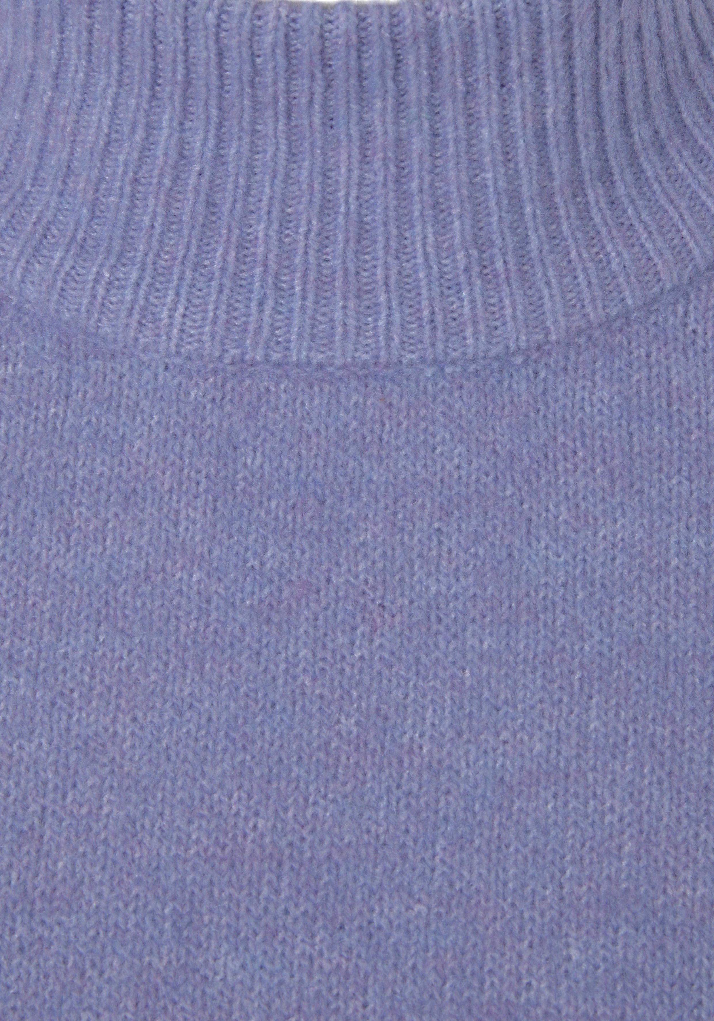 Lascana Gebreide trui -Lounge Pullover met staande kraag en ribboorden, loungewear