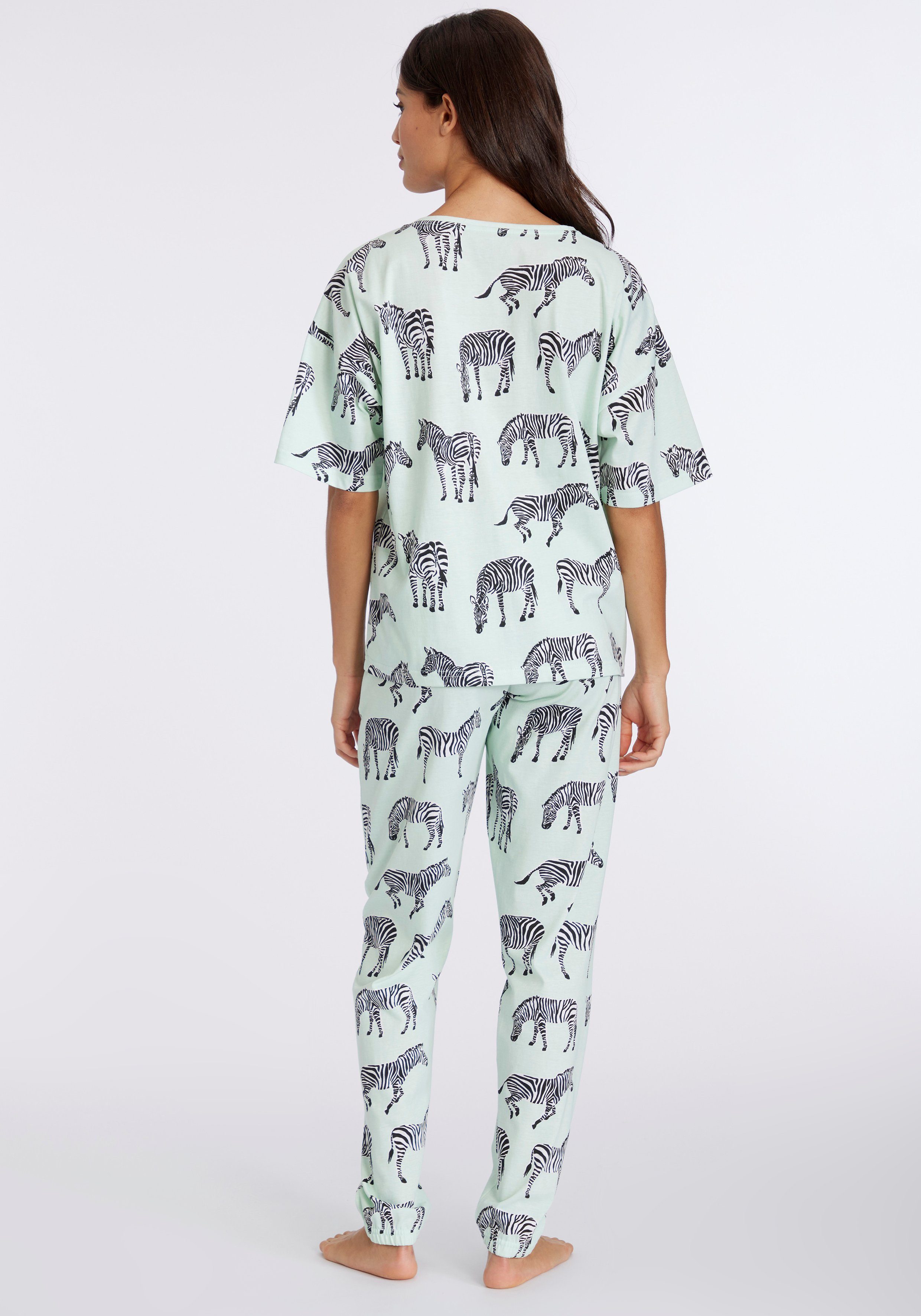 Vivance Dreams Pyjama mt animal alloverprint (2-delig)
