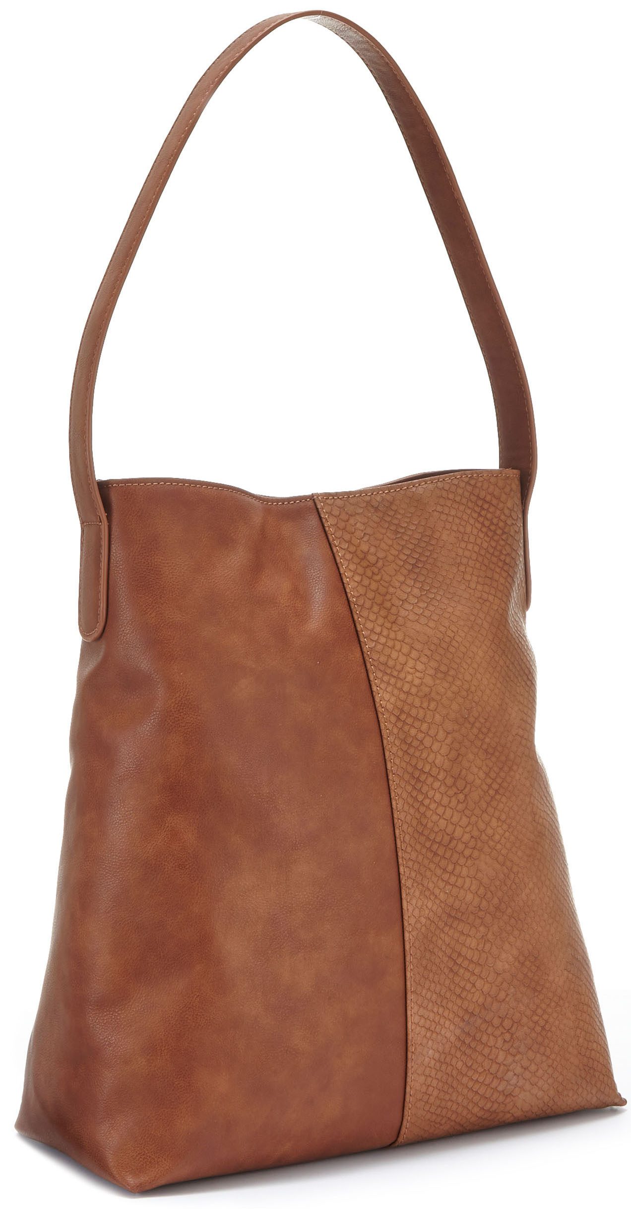 Vivance Shopper Schoudertas met klein binnenvak, handtas, damestas vegan (2-delig)