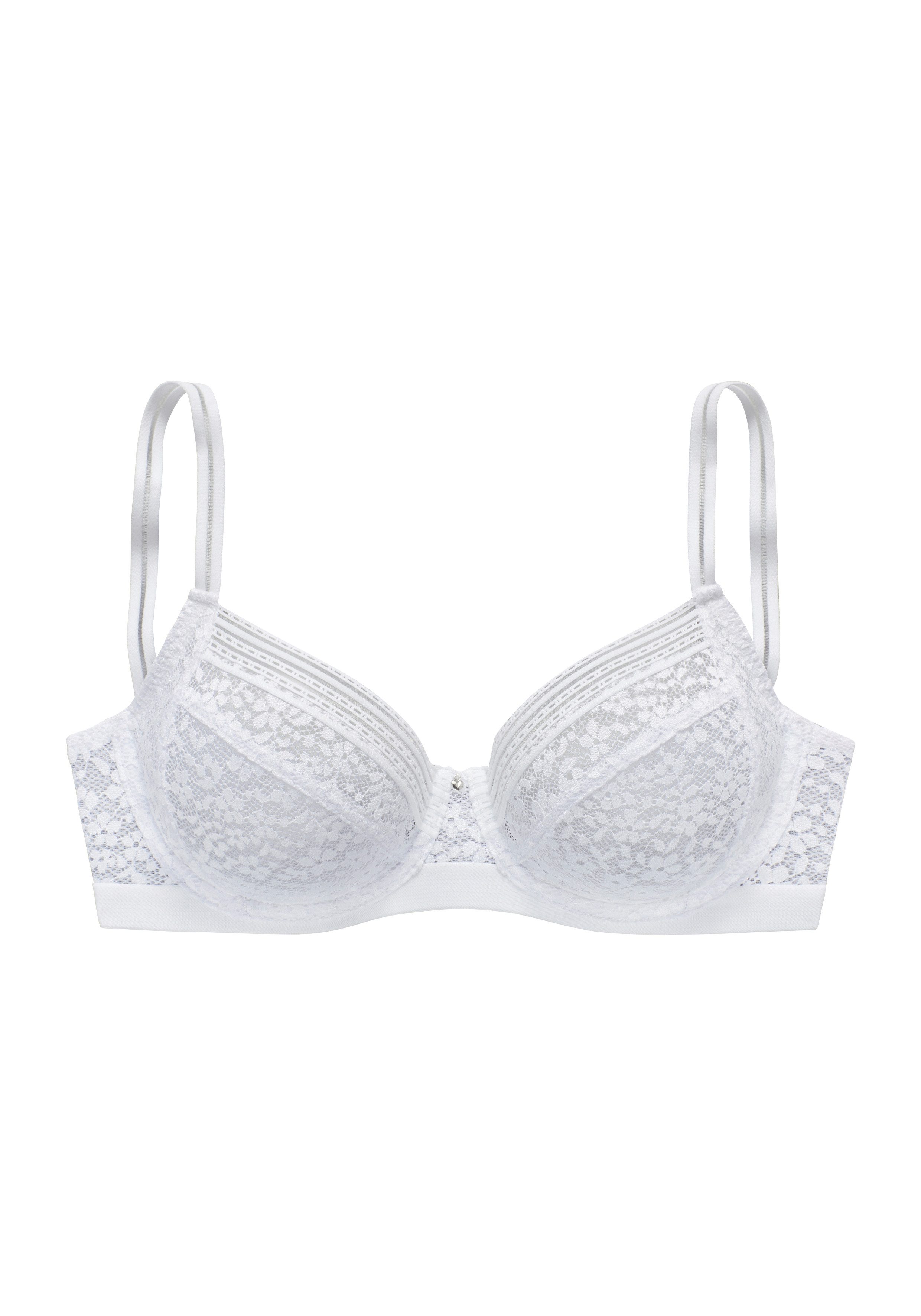 Nuance Beugel-bh uit zachte jacquardkant met elegante hart-accessoire, lingerie