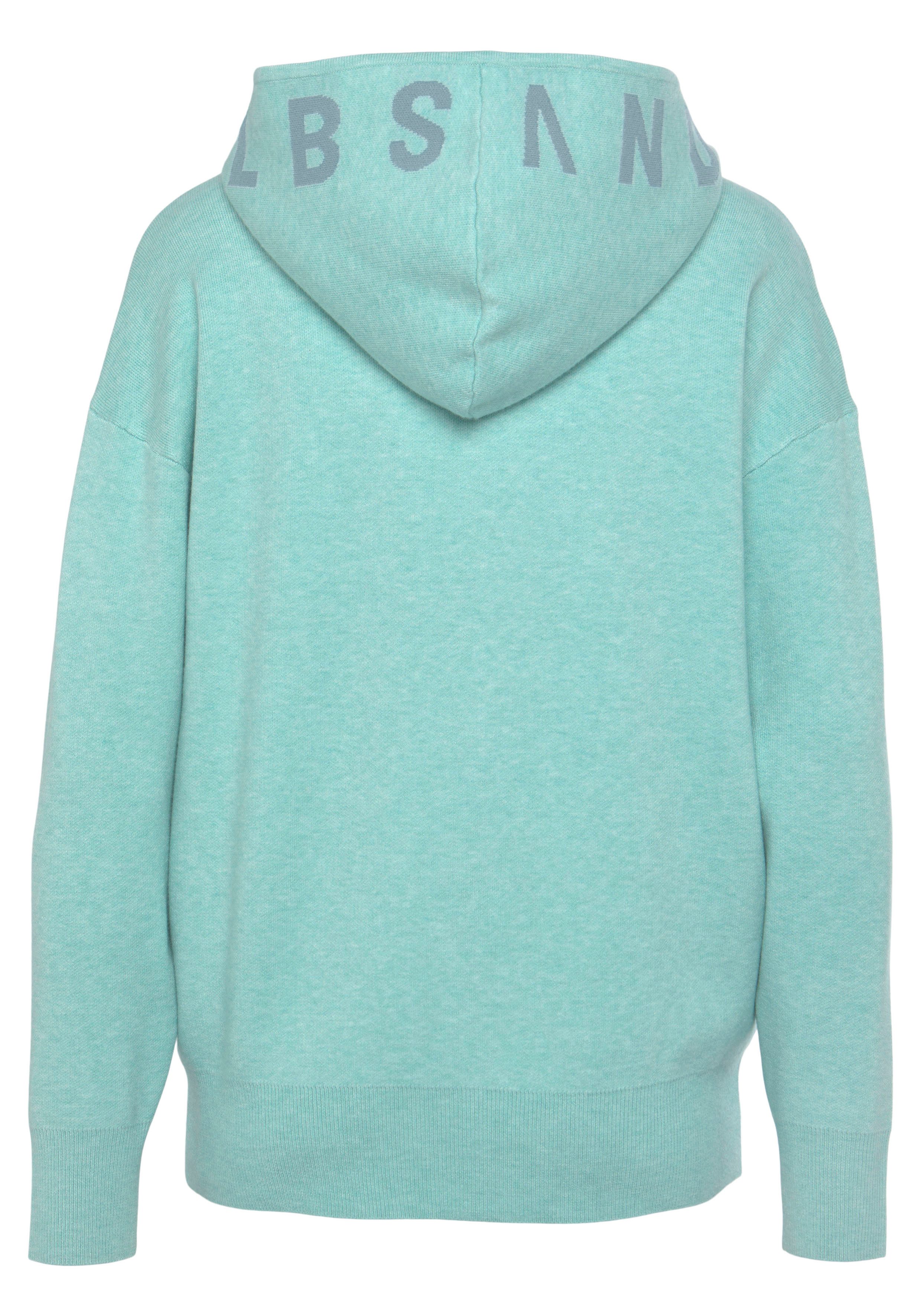 Elbsand Vest -lounge jas van hoogwaardige brei en geborduurd logo, loungewear