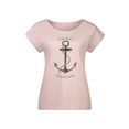 beachtime t-shirt met maritieme print voor roze