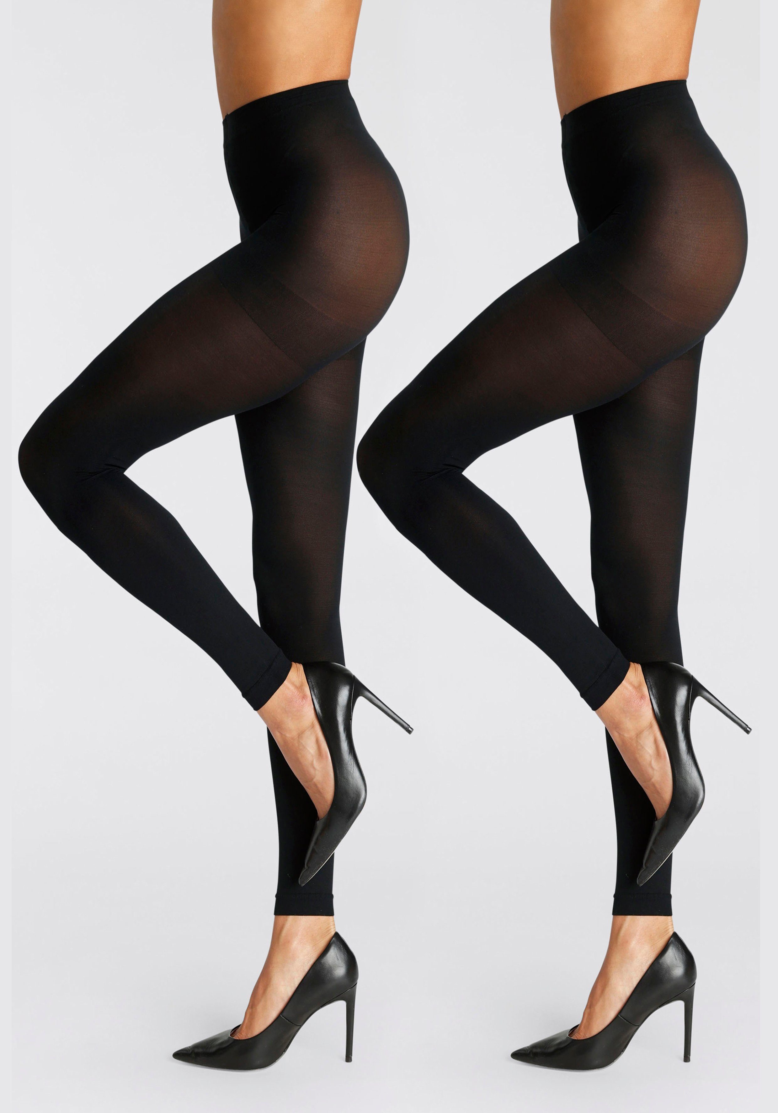 Lascana Legging 50 den semi ondoorzichtig (set, 2 stuks)