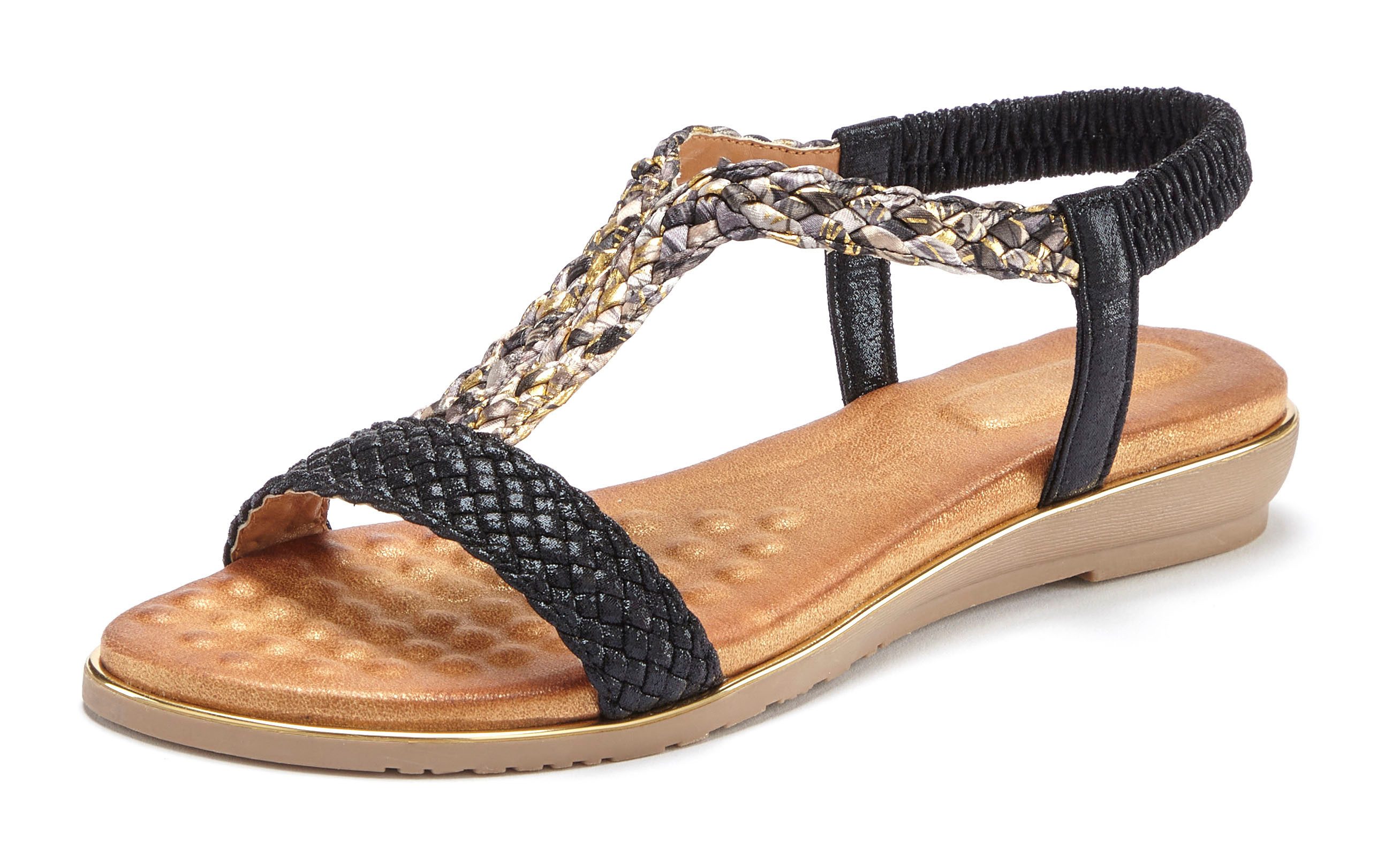 Vivance Sandalen Zomerschoen Sandalette, zomerschoen met gevlochten banden en zachte voetbed