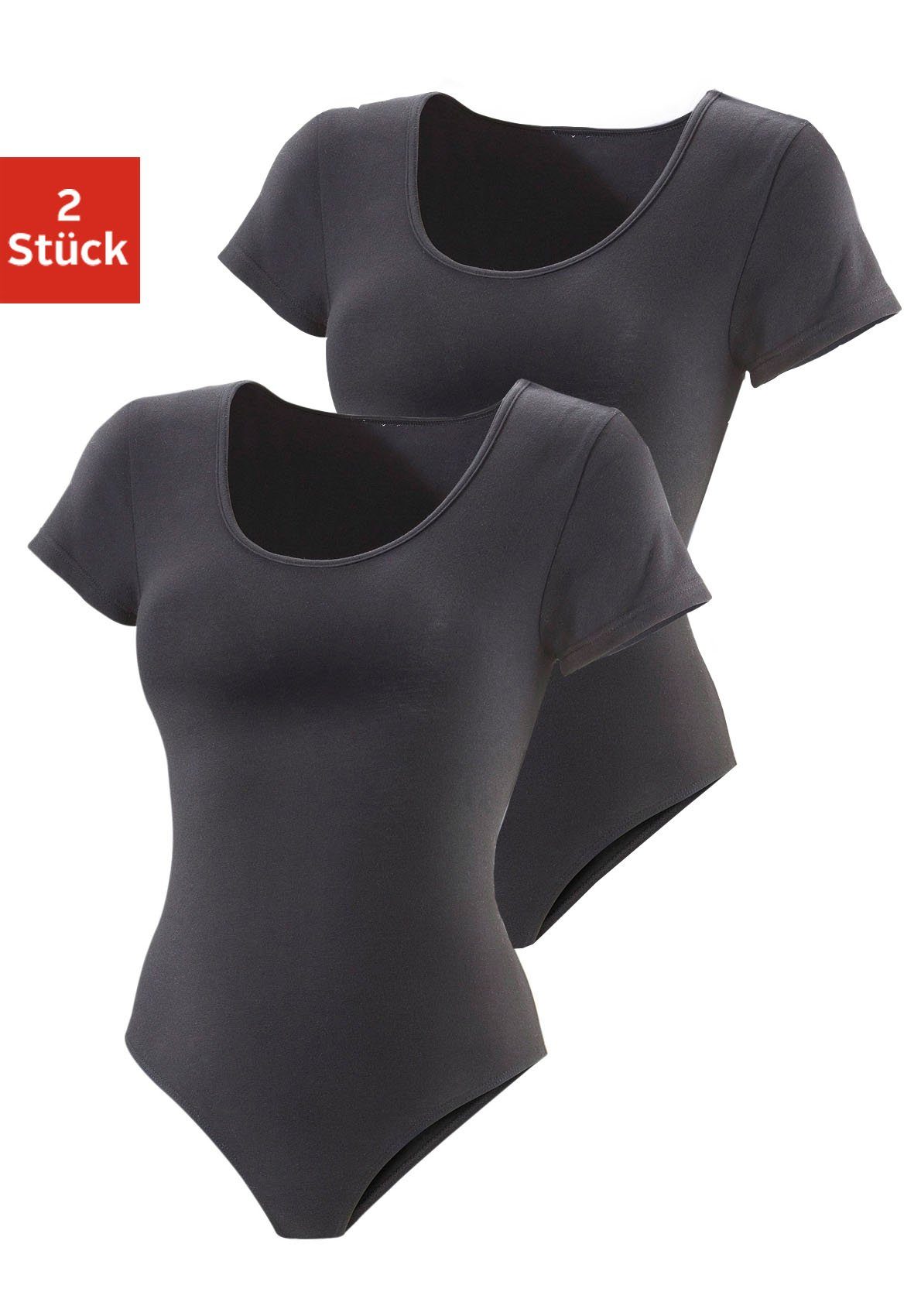 Vivance T-shirt-body elastische katoenkwaliteit (Set van 2)