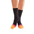 h.i.s sokken met multicolour gedessineerde kant (7 paar) zwart