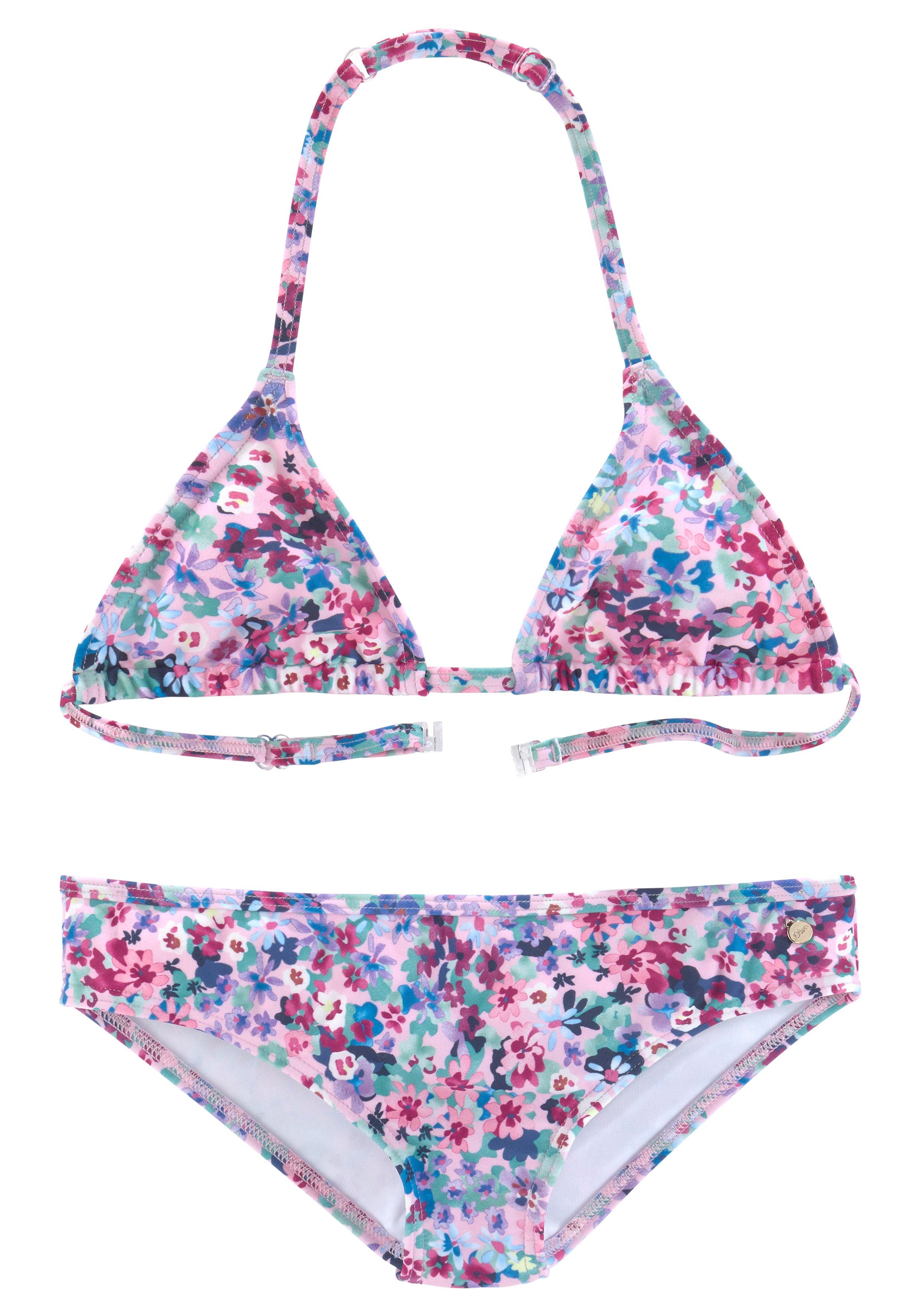 s.Oliver RED LABEL Beachwear Triangelbikini met zomerse bloemenprint