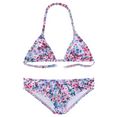 s.oliver red label beachwear triangelbikini met zomerse bloemenprint paars
