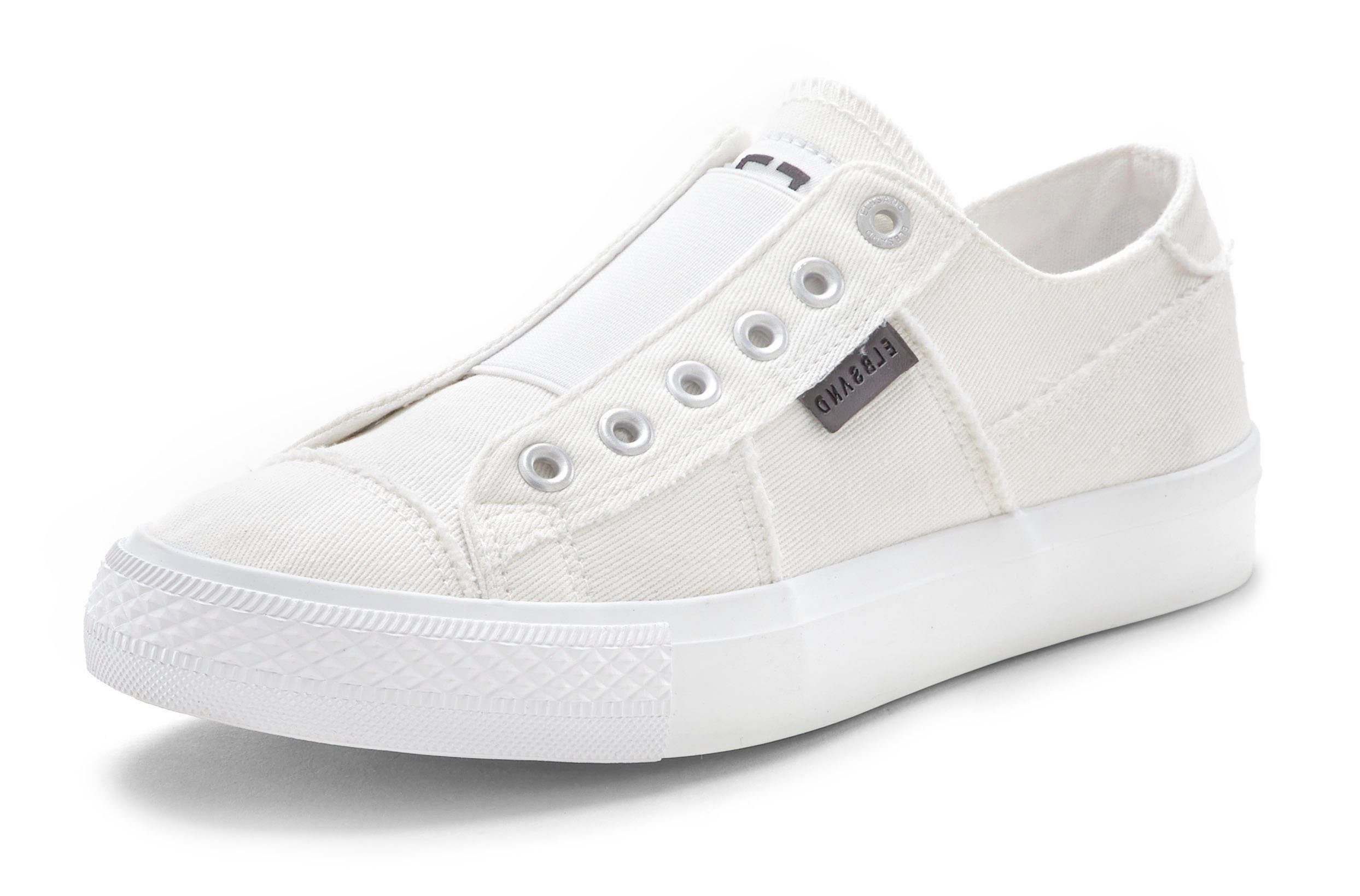Elbsand Slip-on sneakers uit textiel, comfortabele elastische inzet, lage schoen, casual schoen, slipper