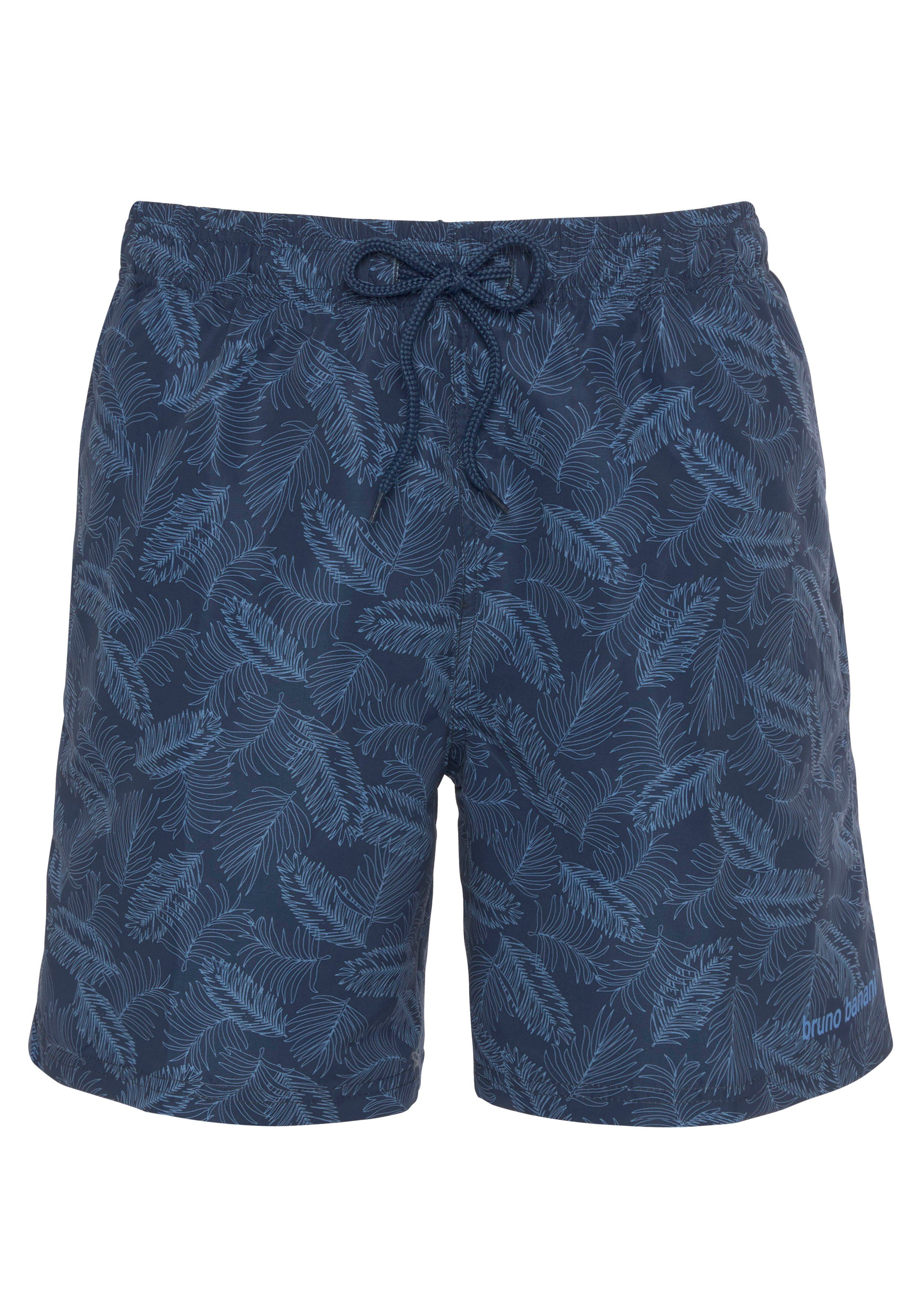 Bruno Banani Zwemshort met een bloemmotief heren maat M blauw