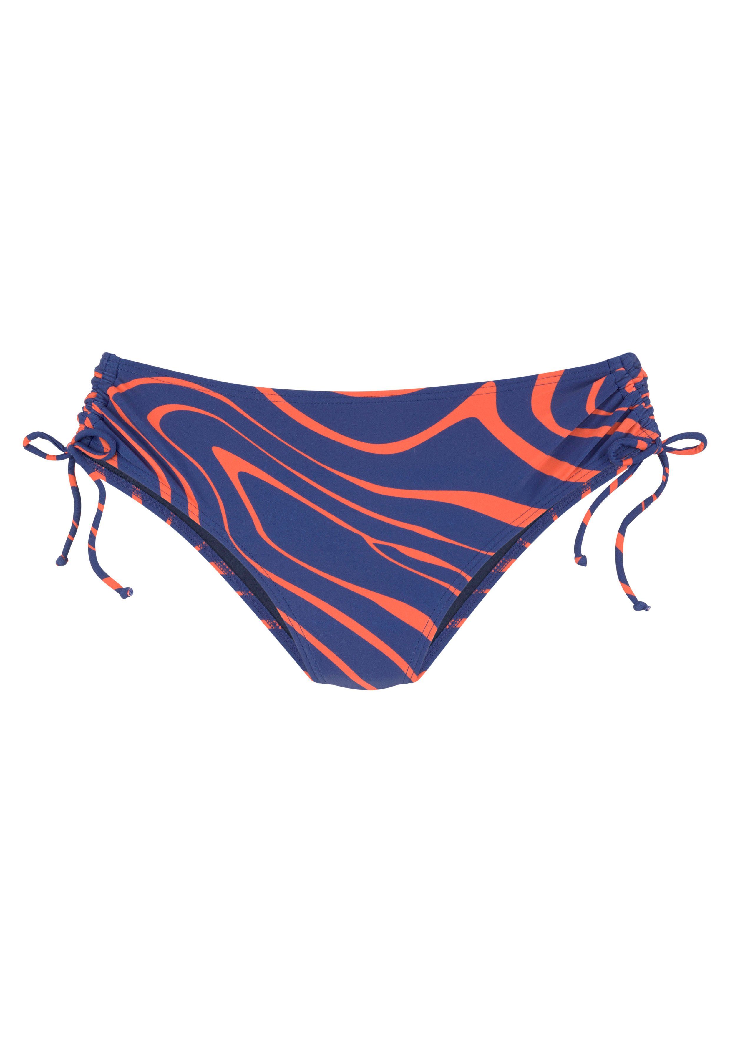 Buffalo Bikinibroekje Dune in trendy streep-uitstraling en zijdelings verstelbaar bikini broekjes maat 34 blauw