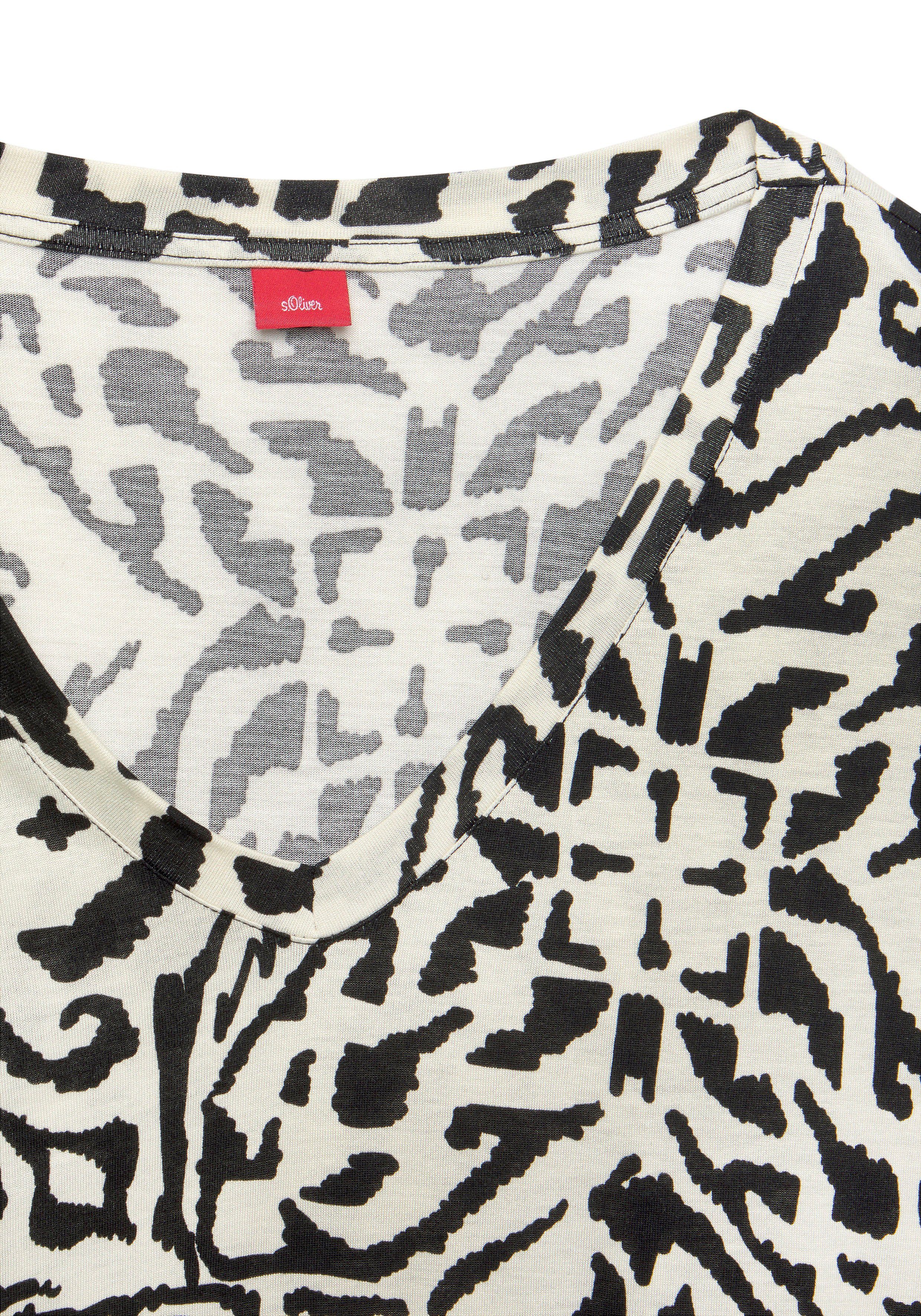 s.Oliver RED LABEL Beachwear Nachthemd met bloemig etno-patroon (1-delig)