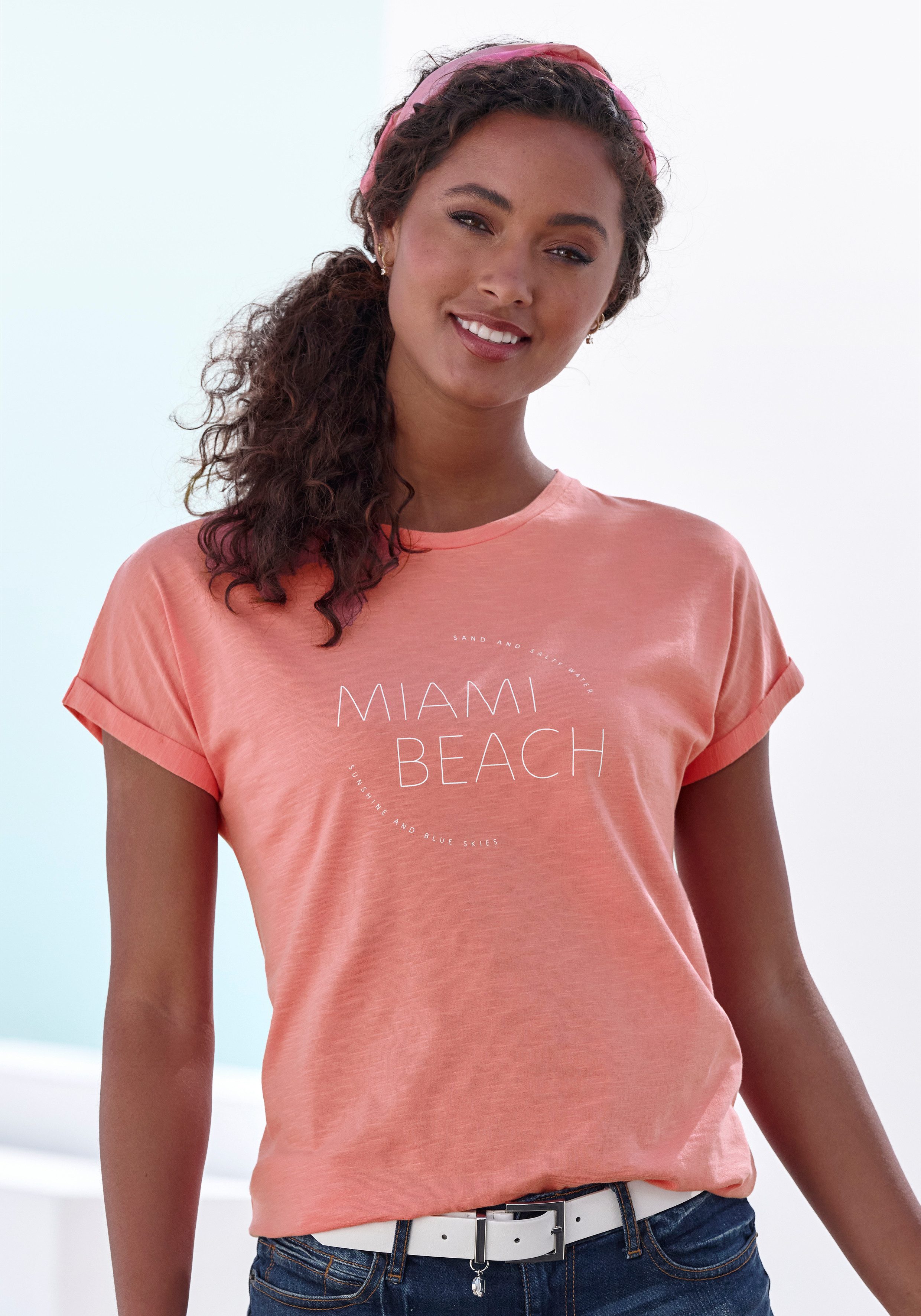 Vivance T-shirt Met modieuze frontprint in een zachte katoenkwaliteit