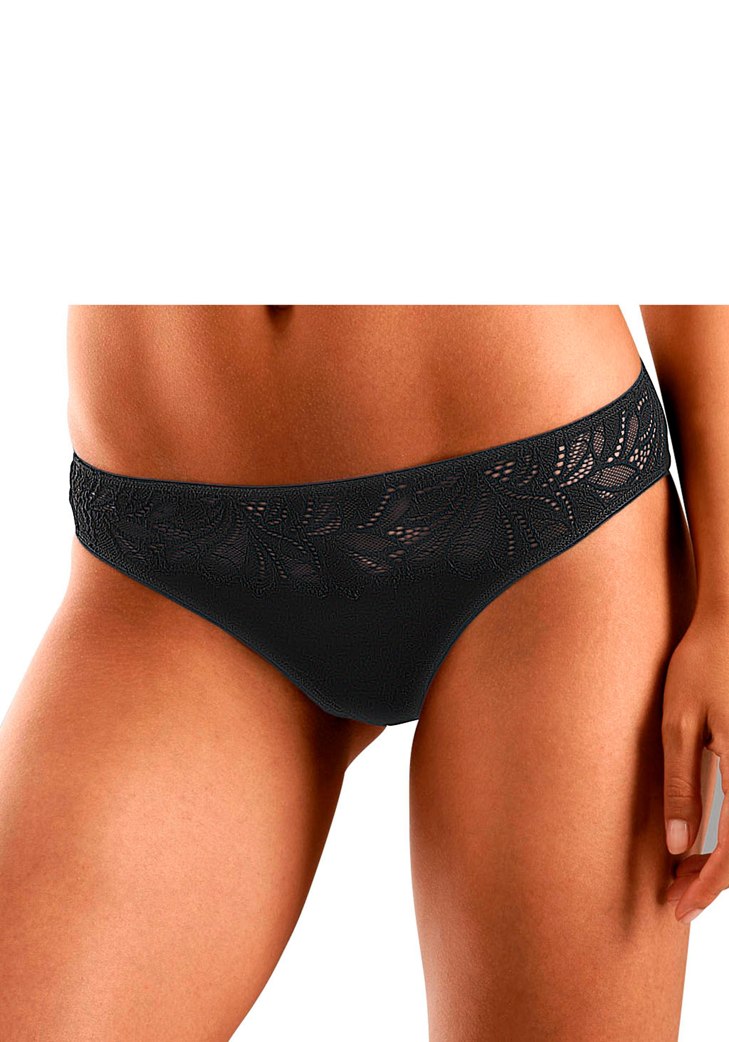 Vivance Bikinibroekje elastische katoenkwaliteit (5 stuks, Set van 5) slips maat 36/38 zwart