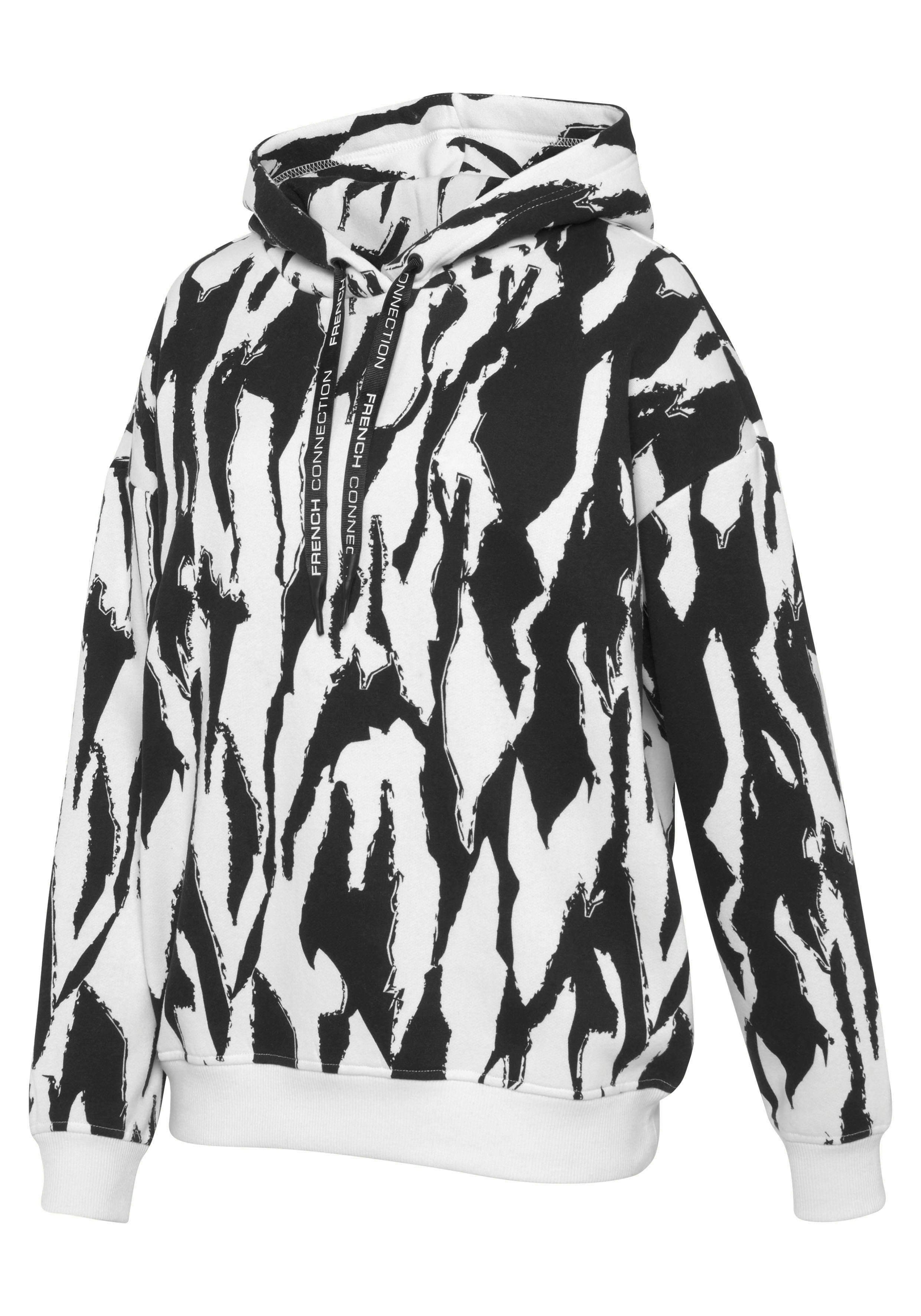 French Connection Hoodie in alloverprint, loungewear