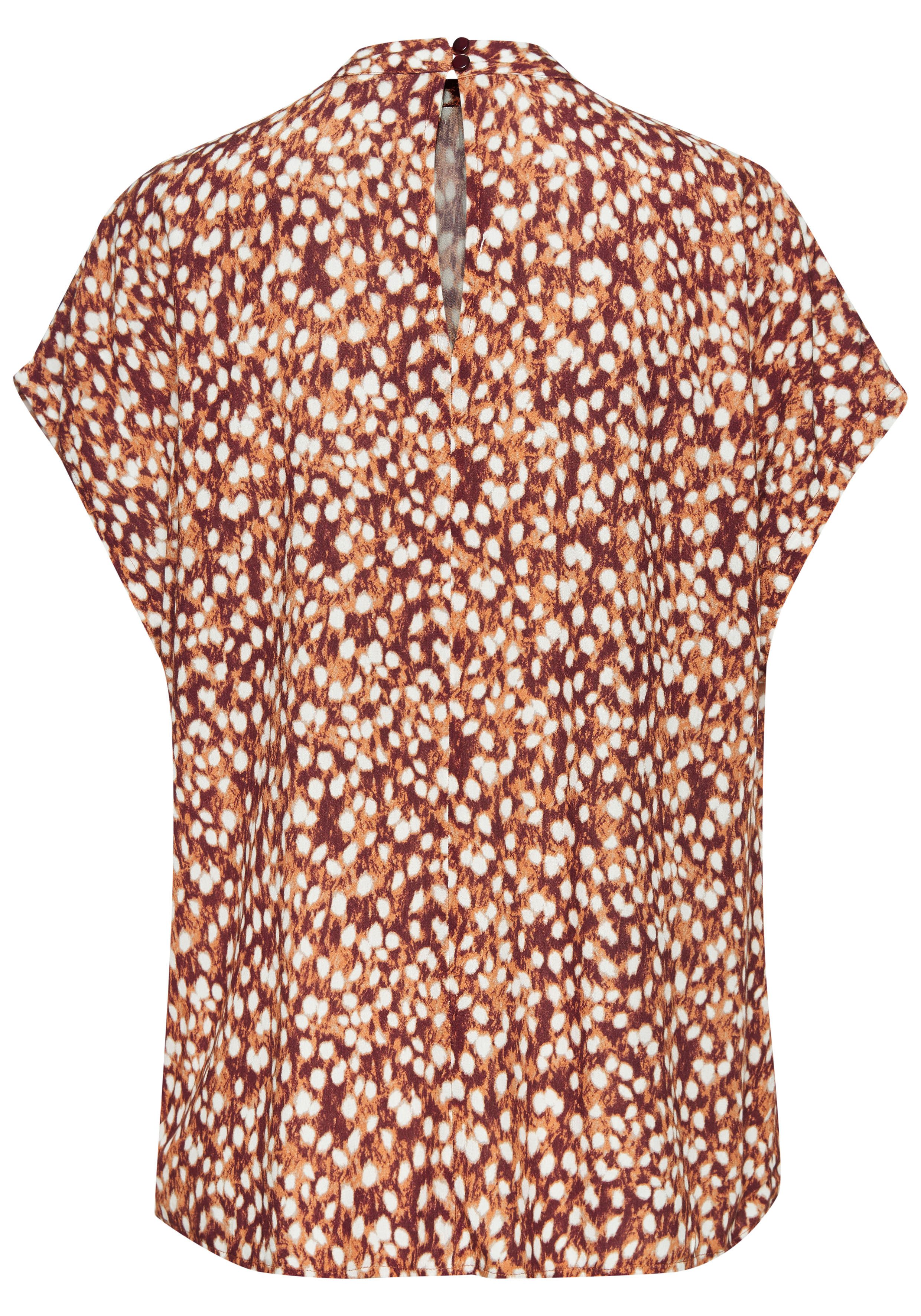 Vivance Blouse met korte mouwen met stippenprint, printblouse