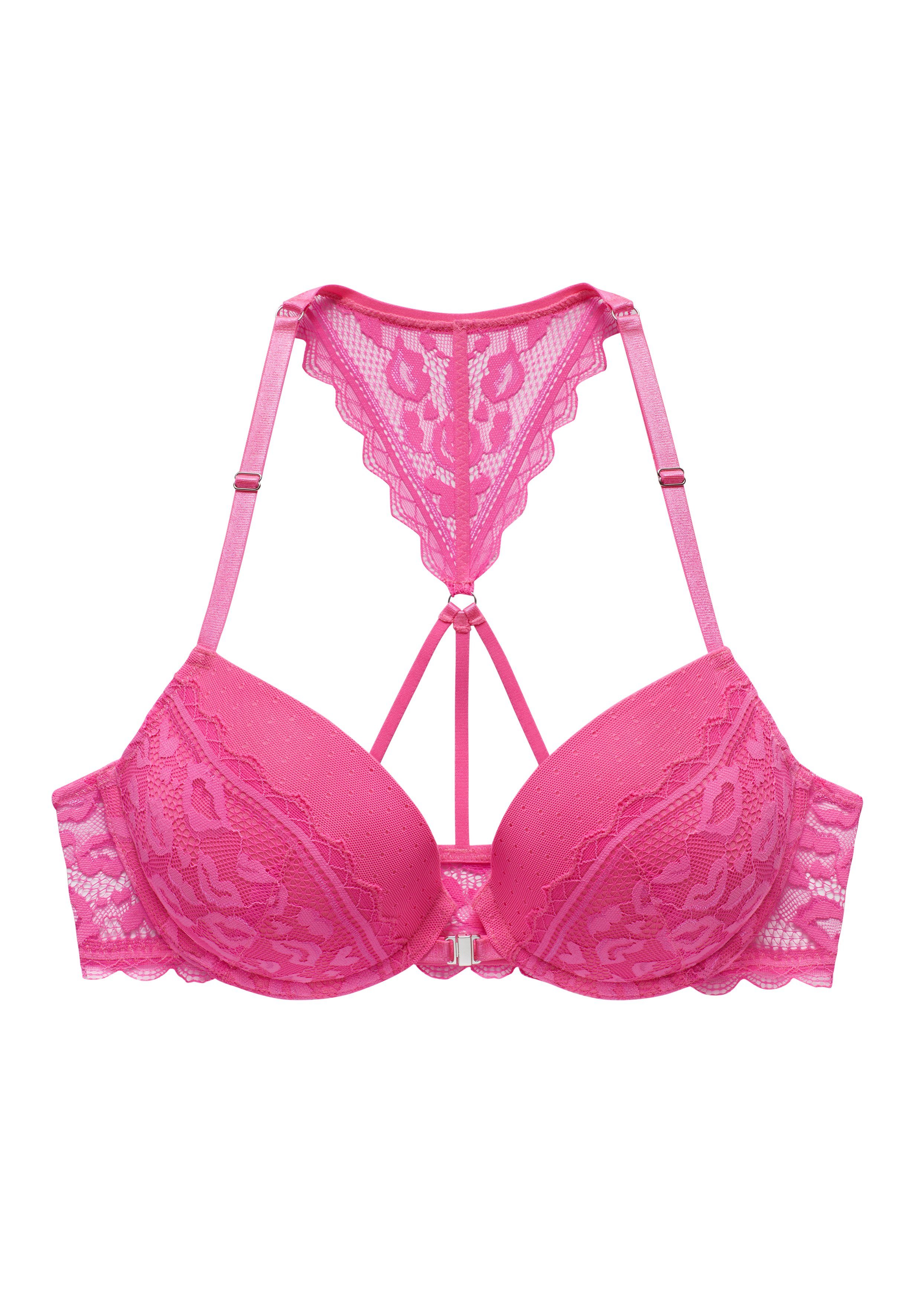 Vivance Push-up-bh met kant in kussende mond-look met halternek bandjes, lingerie