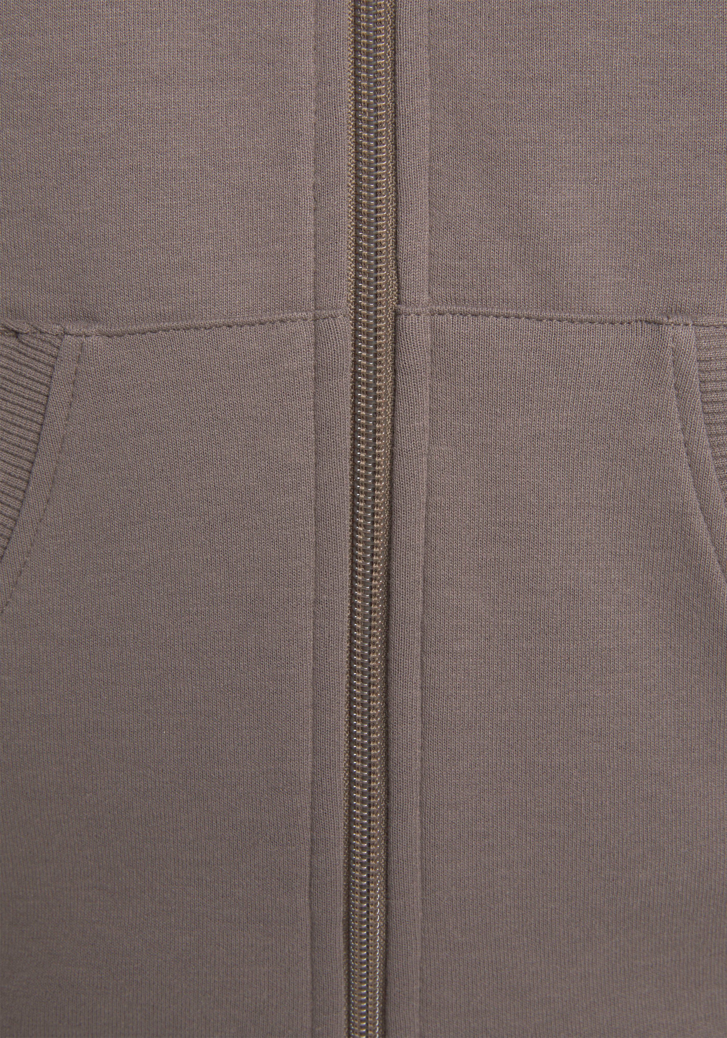 Bench. Loungewear Capuchonsweatvest Met geborduurd logo met logo en kangoeroezak, loungewear