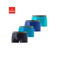 s.oliver red label beachwear boxershort met contrastkleurige weefband (set, 4 stuks) blauw