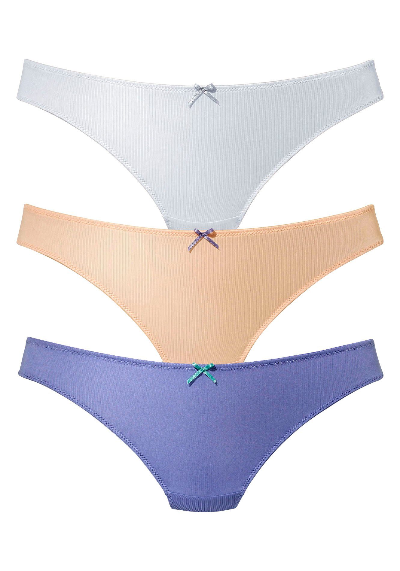 Petite fleur String achter geheel van fijne jacquard-kant (3 stuks)