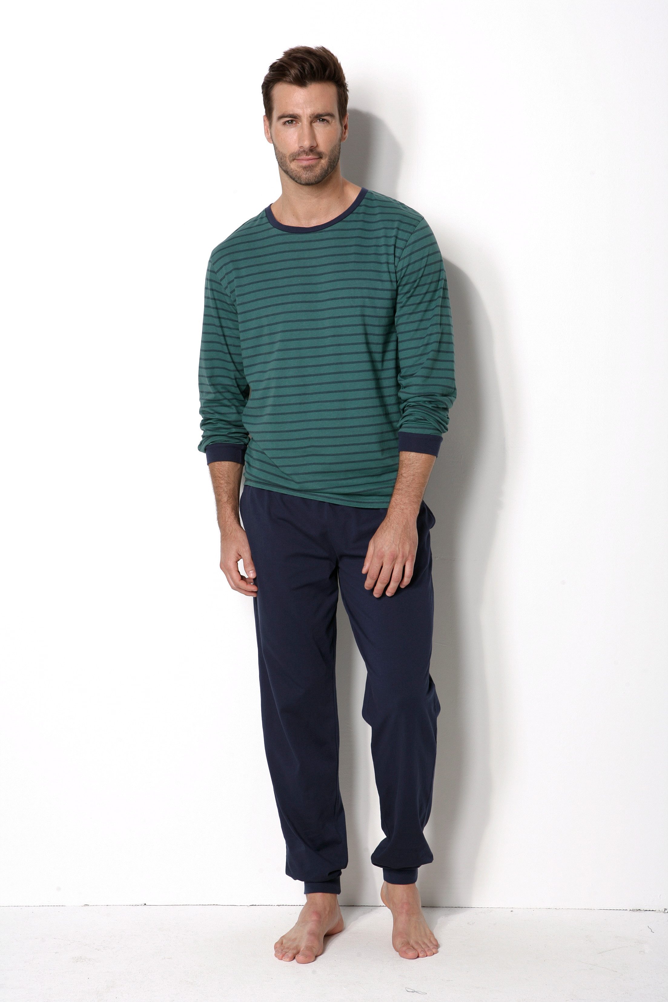 le jogger® Pyjama Pyjama lang in streepdesign (4-delig, Set van 2)
