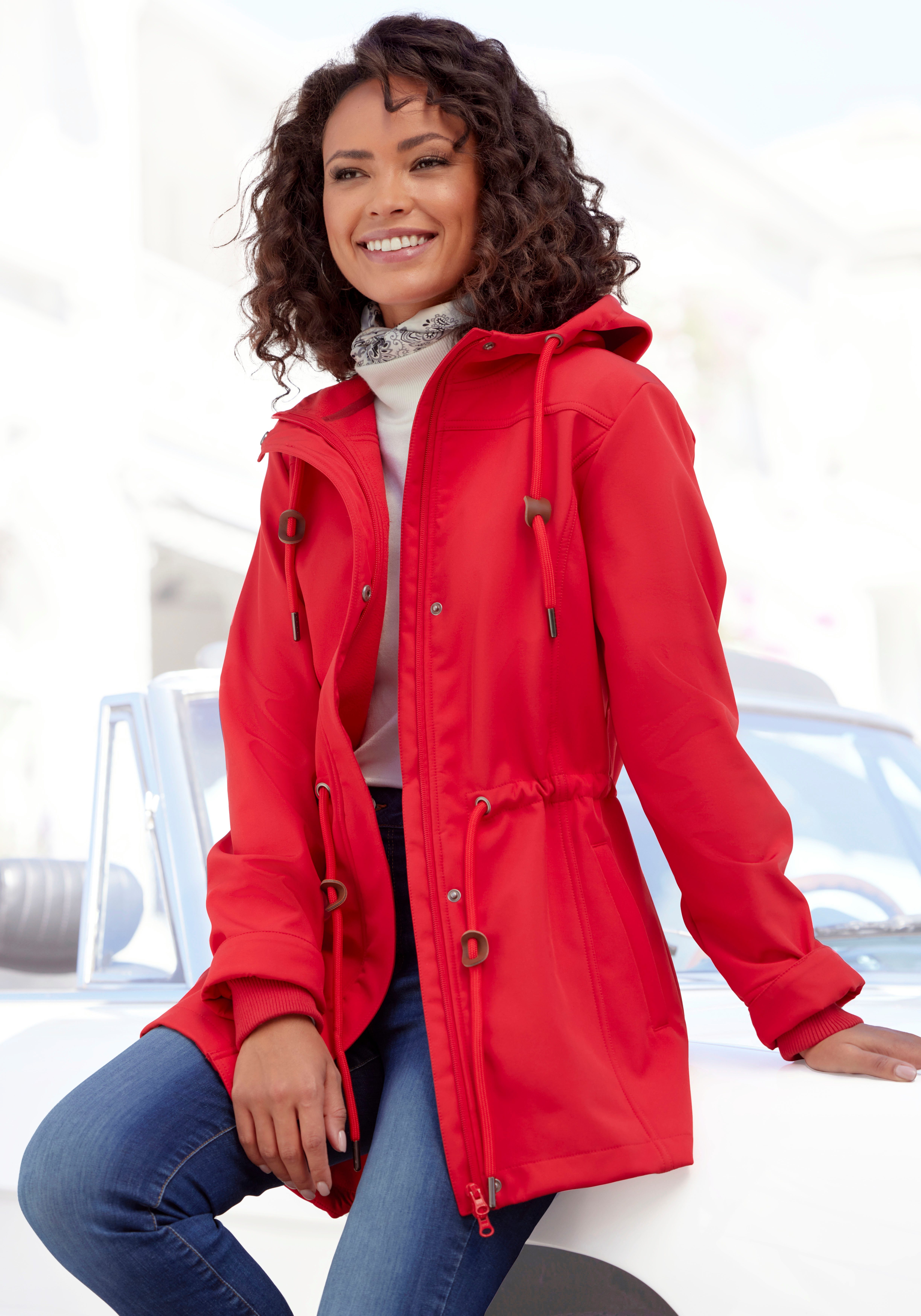 vivance active Softshell-jack met koord aan de taille
