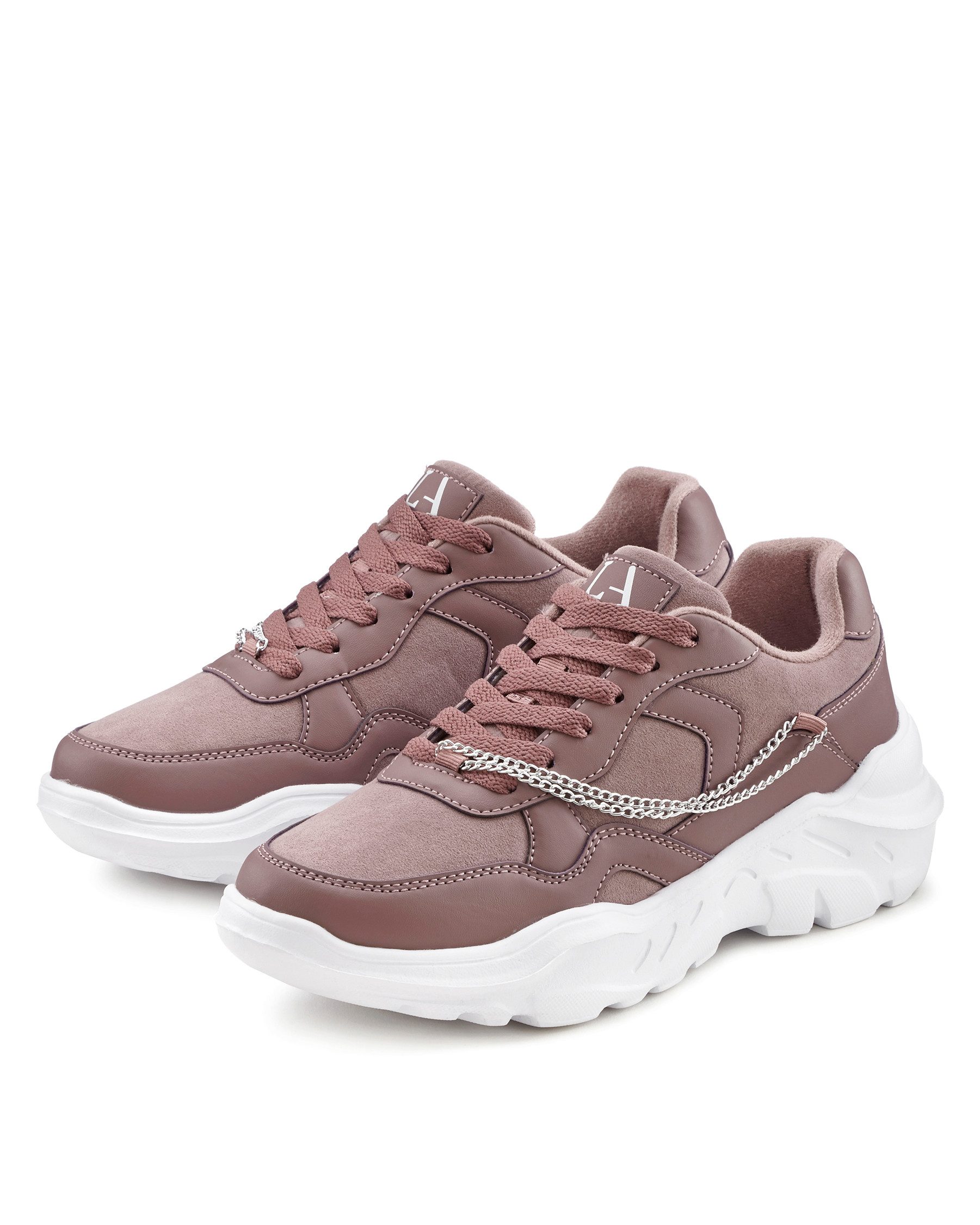 Lascana Sneakers met chunky zool & kettingen, veterschoenen, vrijetijdsschoenen vegan