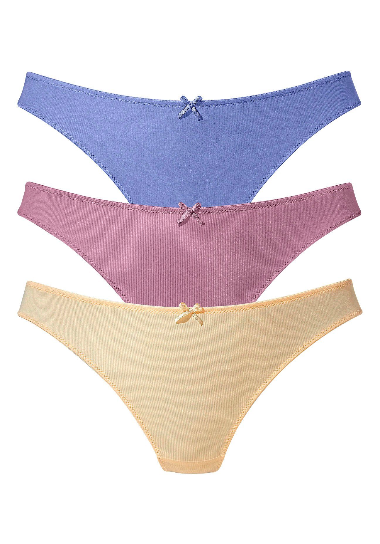 Petite fleur String achter geheel van fijne jacquard-kant (3 stuks)