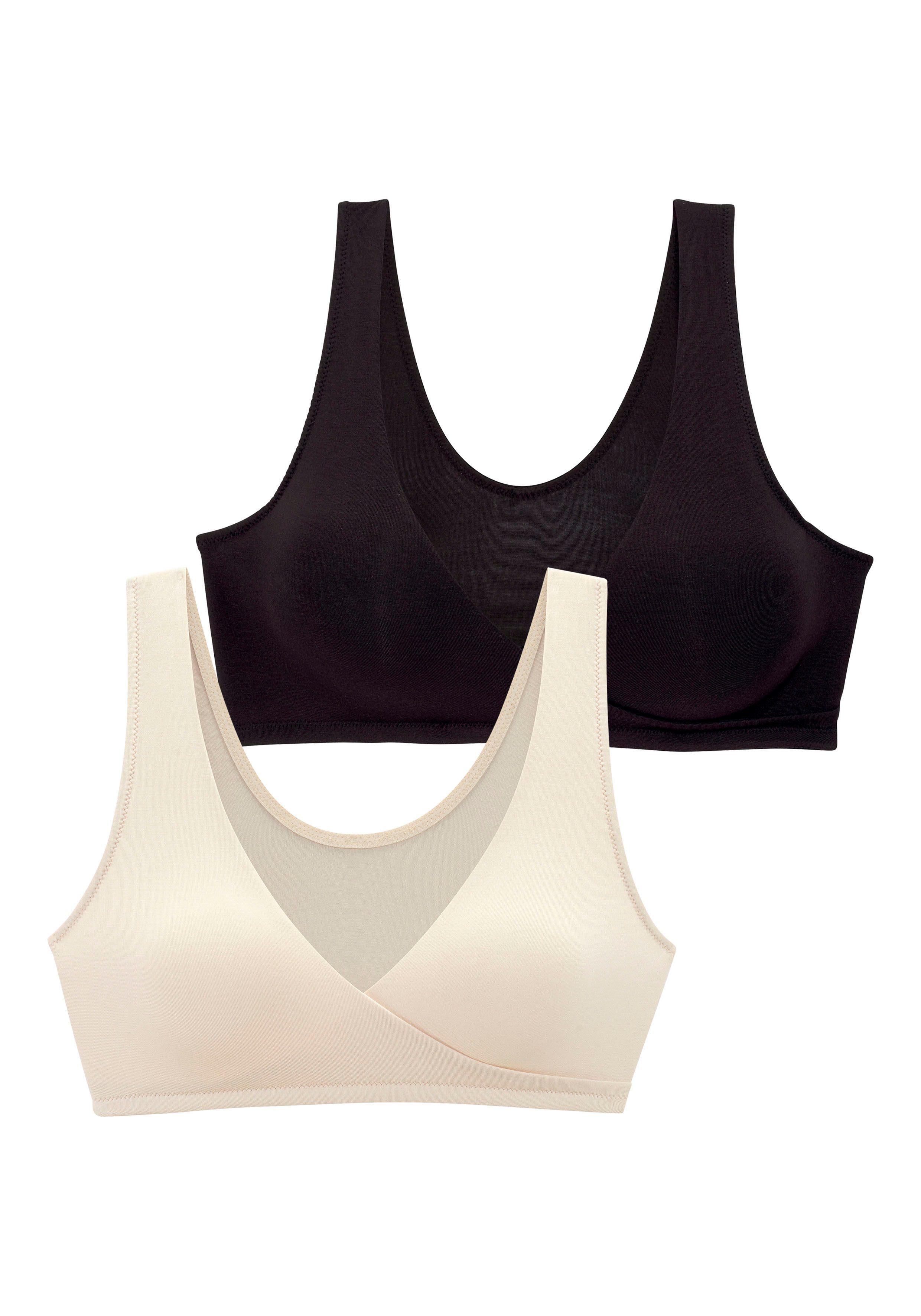Petite fleur Voedings-bh zonder beugels in comfortabel wikkelmodel (Set van 2)