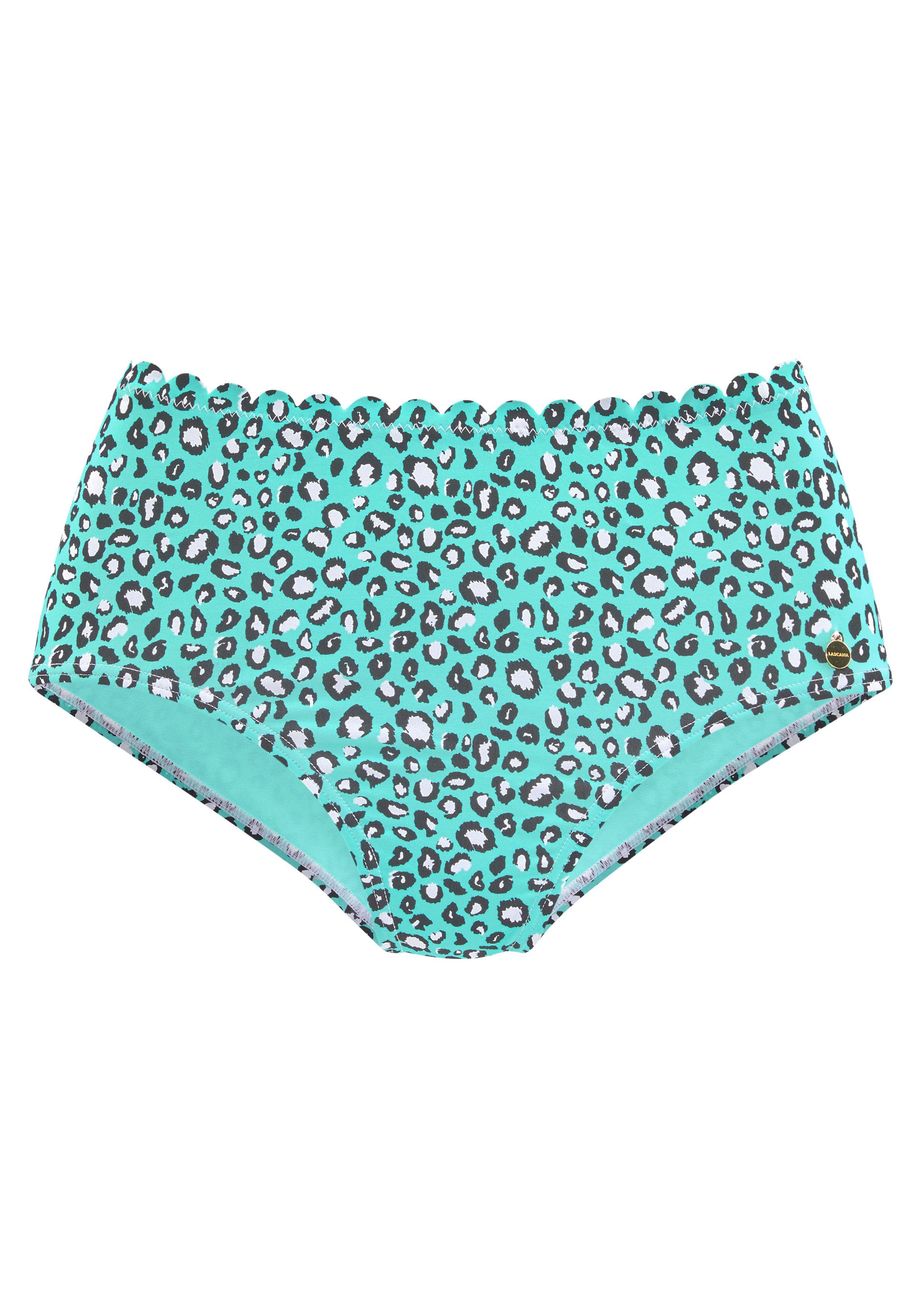 Lascana Highwaist-bikinibroekje Mae zachte microvezel, mix-kini bikini broekjes maat 34 blauw