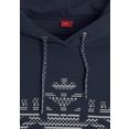 s.oliver red label beachwear hoodie met sneeuwvlokkenprint voor blauw