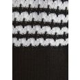 lascana gestreepte trui in verkort model zwart