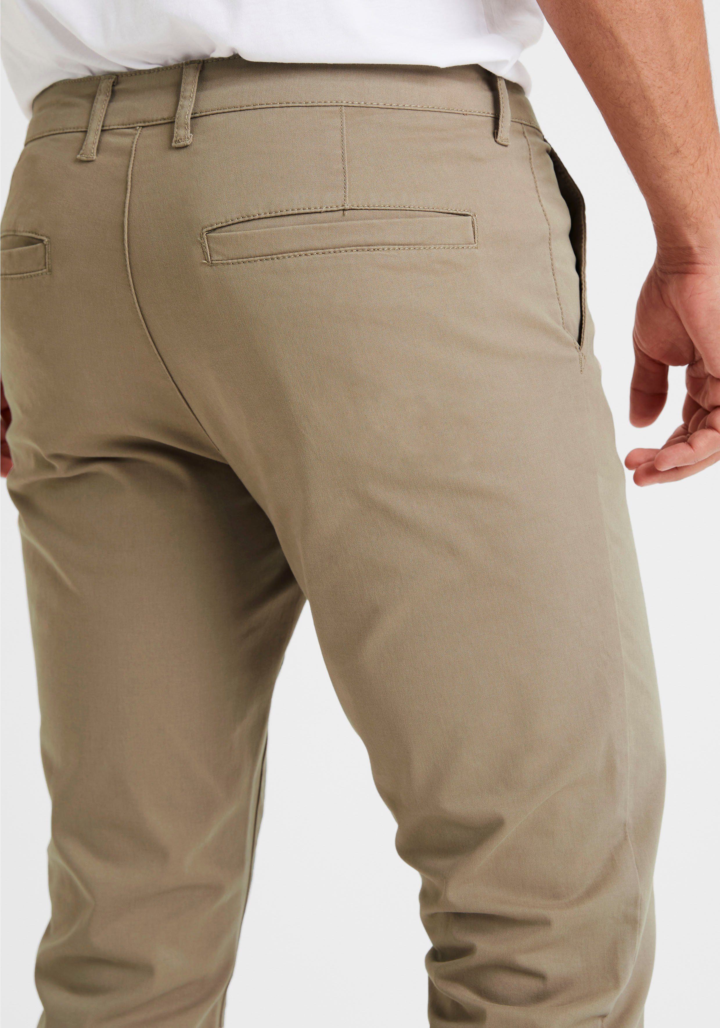 H.I.S Chino Regular fit lange broek, van elastische katoenkwaliteit