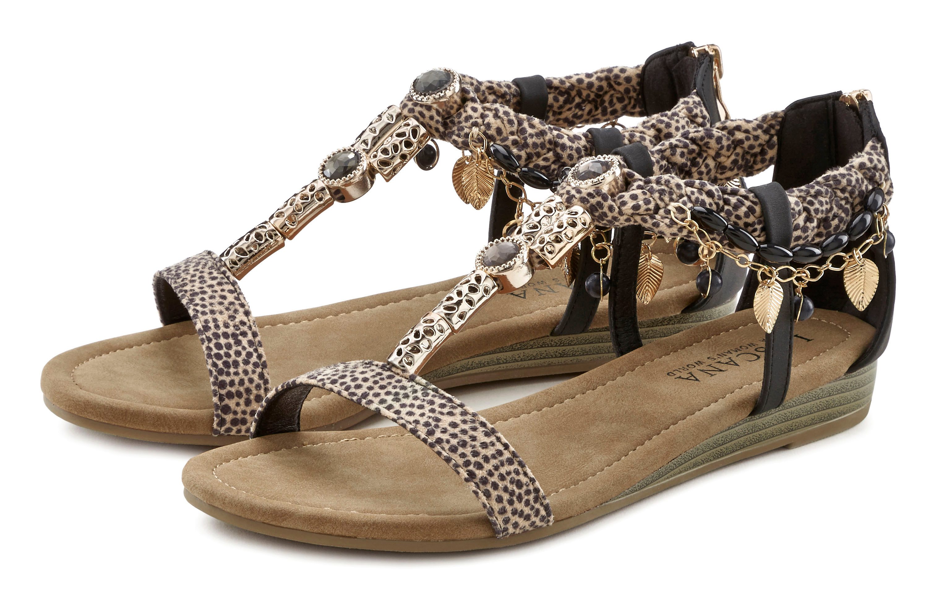 Lascana Sandalen Sandalette, zomerschoen in festival-look VEGAN