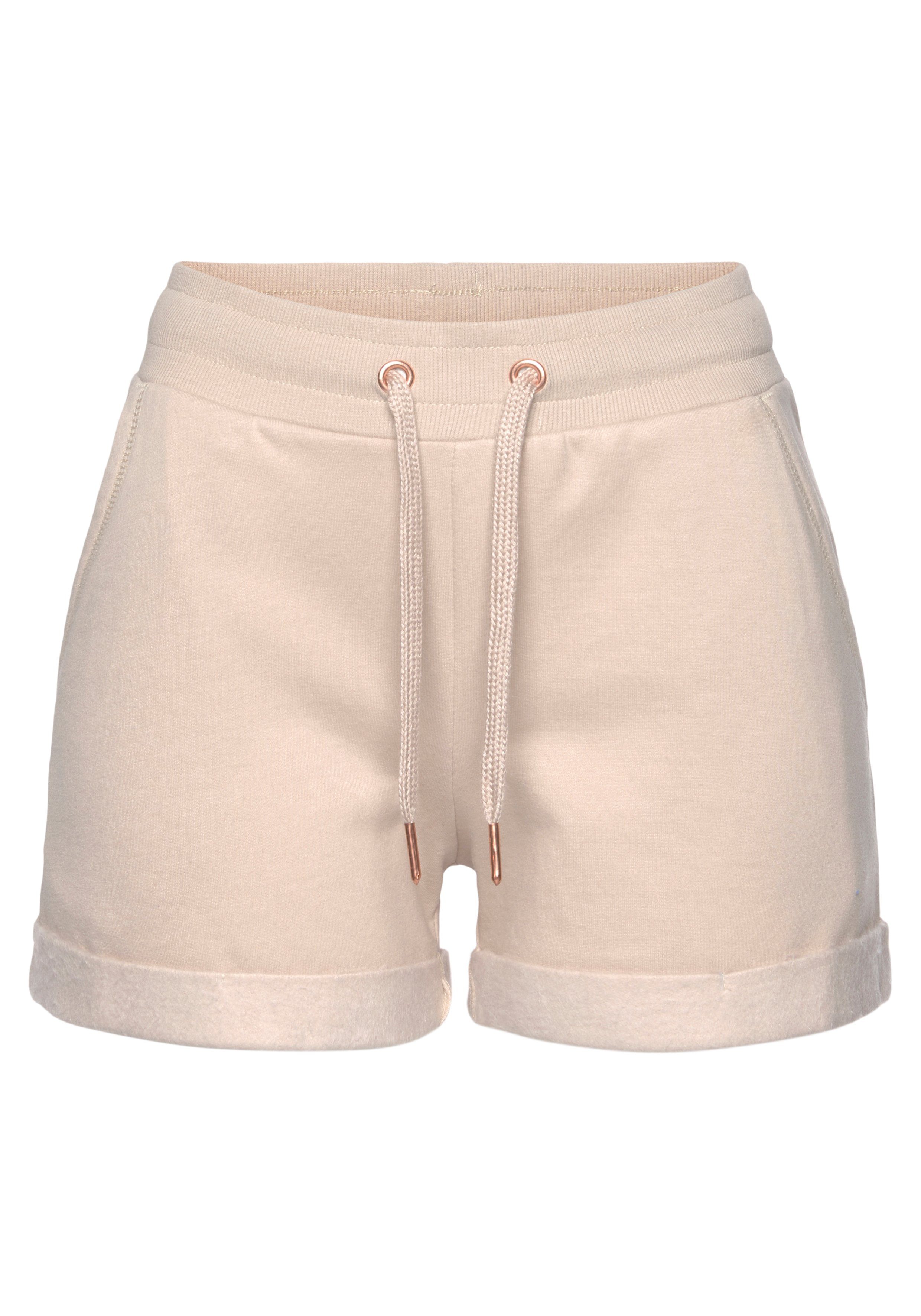 Lascana Short met ribboorden en omslagzoom