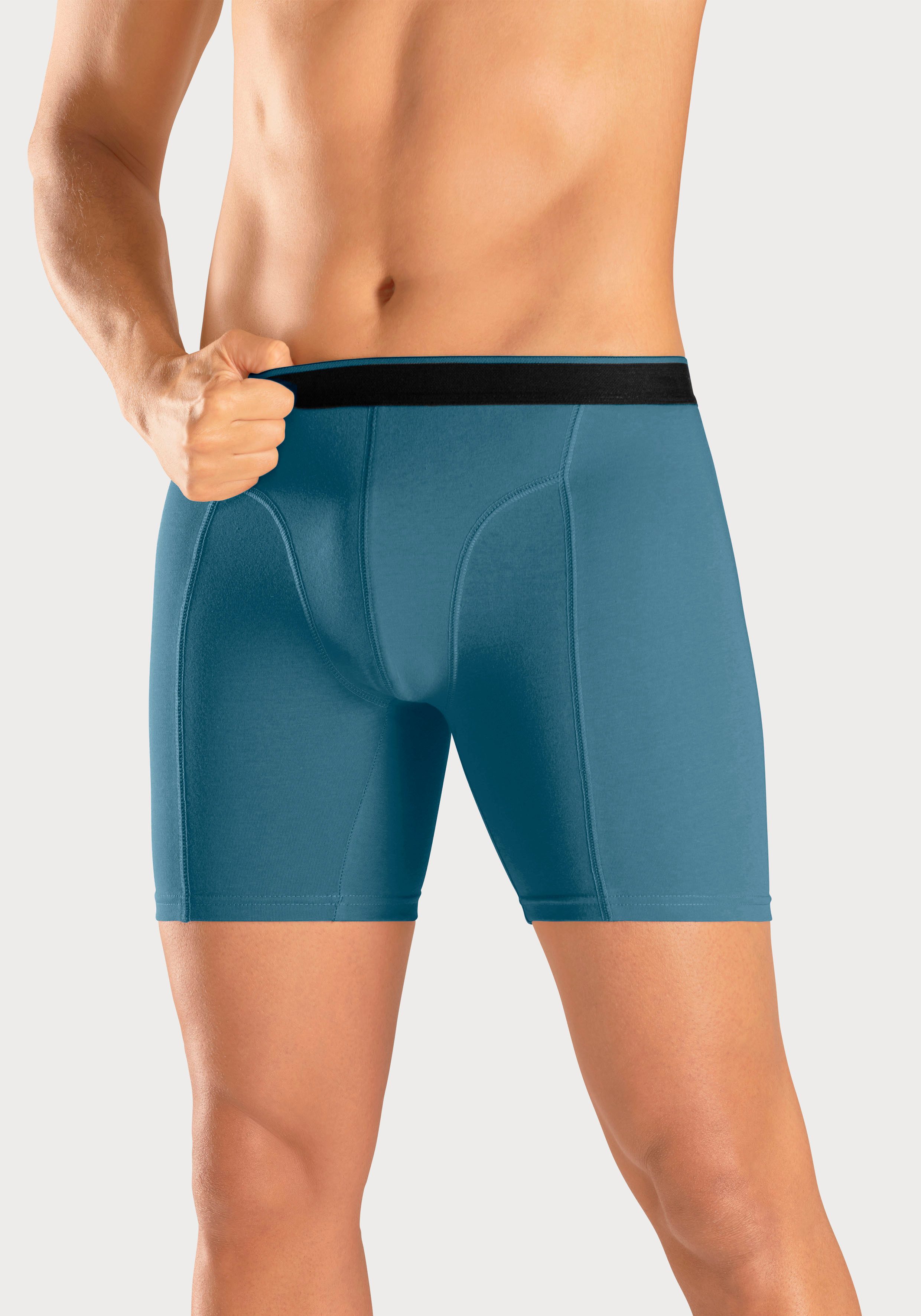 AUTHENTIC LE JOGGER Lange boxershort met twee kleuren geweven band en langere pijpen (set, 5 stuks)