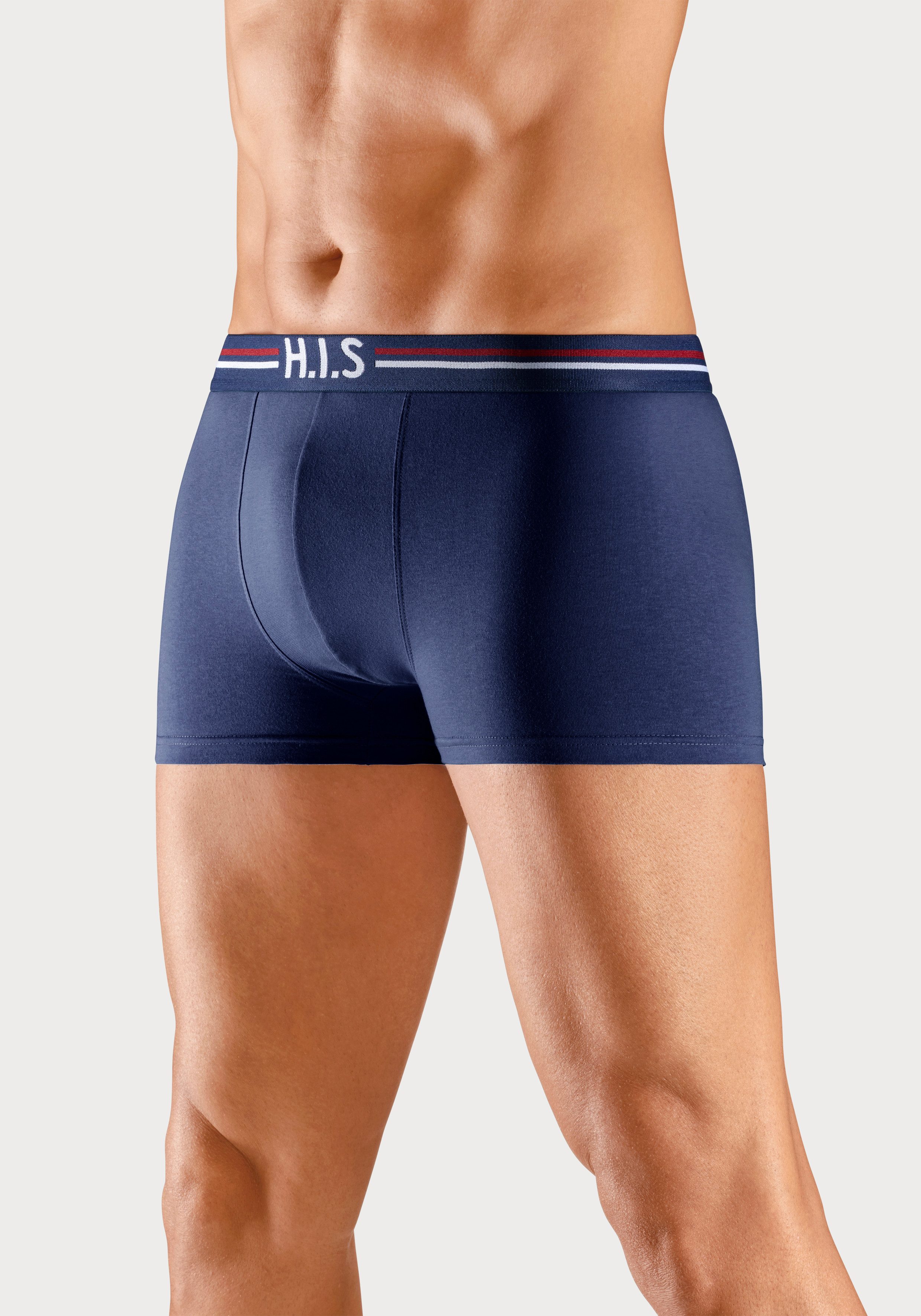 H.I.S Boxershort voor heren met strepen en logo in de band (set, 5 stuks)