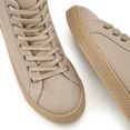 lascana laarsjes hightop-sneakers casual met vetersluiting in eersteklas katoenkwaliteit bruin