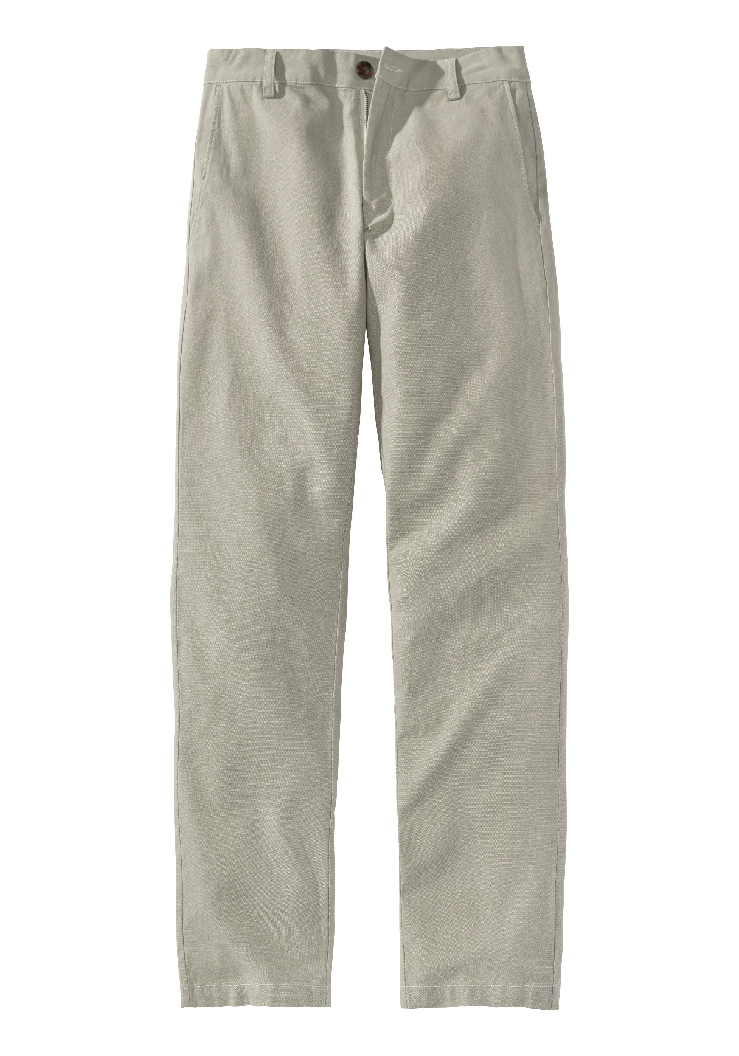 John Devin Chino Regular-fit, lange Oxford broek heren maat 38 groen