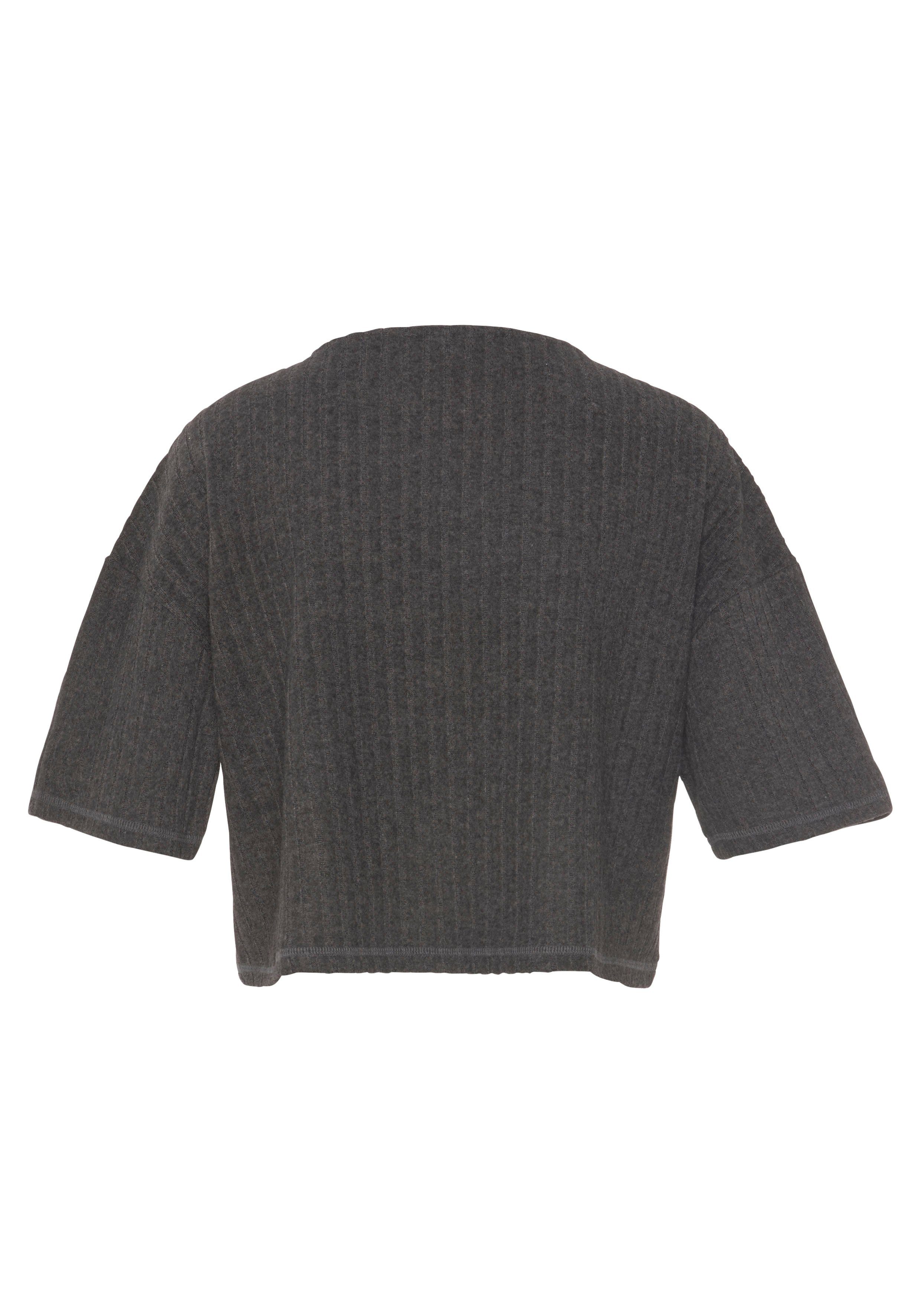 Lascana Shirt met 3/4-mouwen Loungeshirt Lounge-/gebreide shirt van zachte brei, loungewear