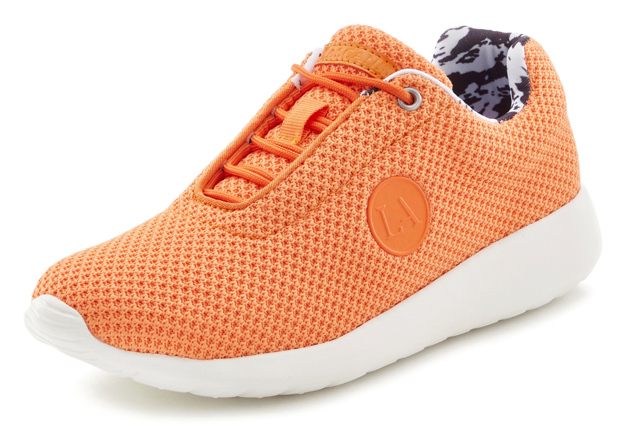 active by Lascana Sneakers met comfort-binnenzool, veterschoen, vrijetijdsschoen vegan active by lascana maat 39 oranje