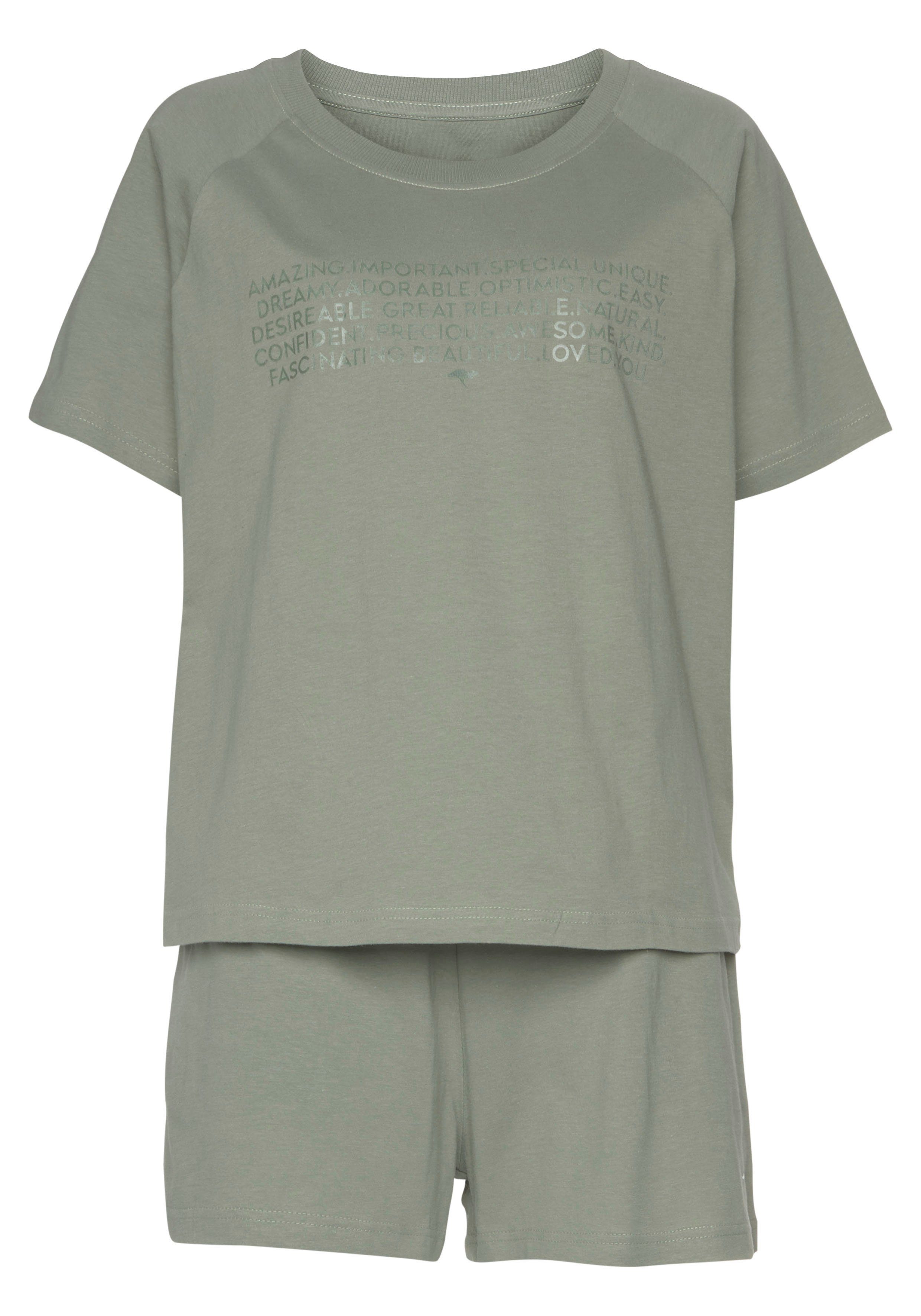 KangaROOS Shortama met slogan-frontprint (2-delig, 1 stuk)