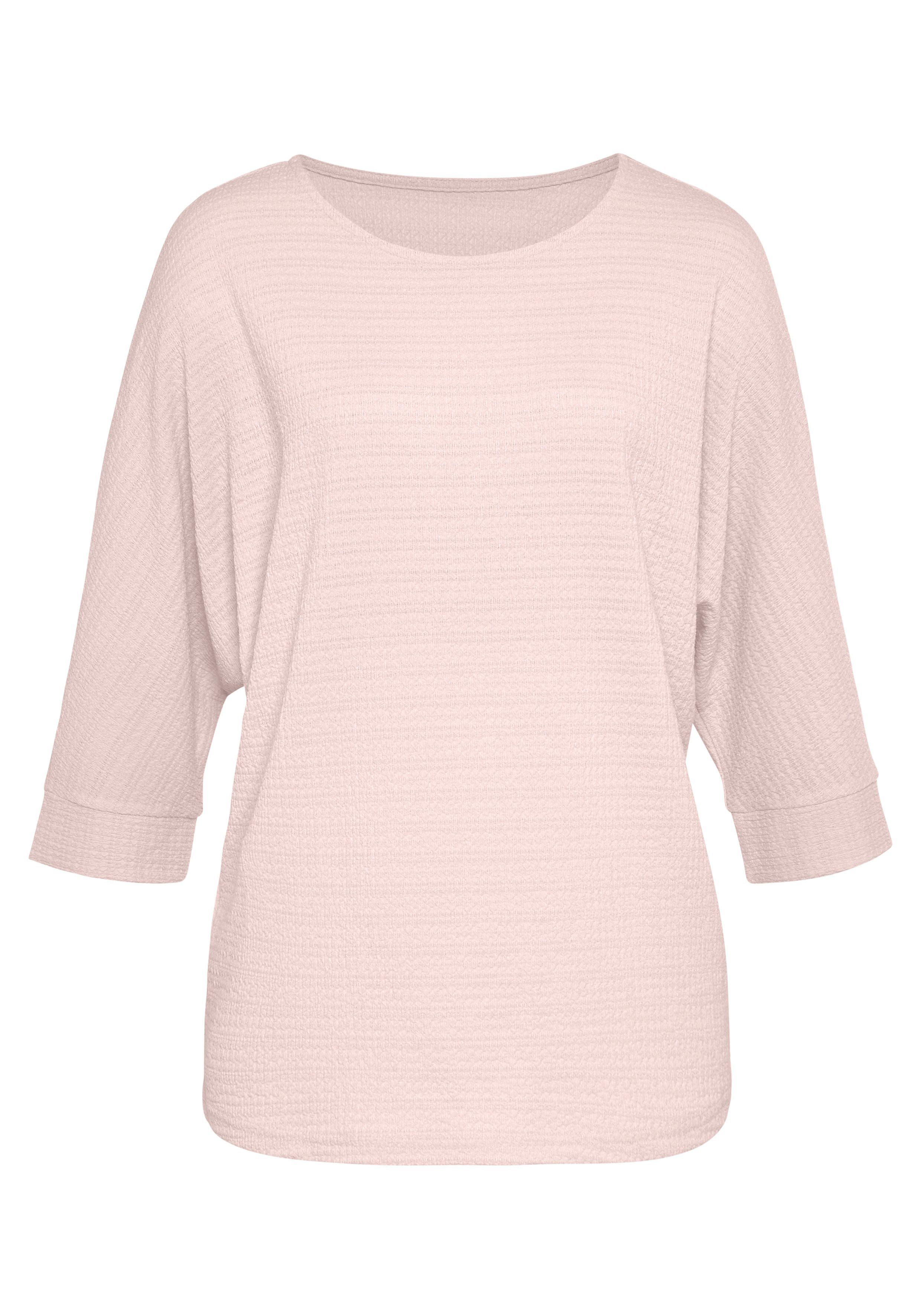 Vivance Shirt met 3/4-mouwen Van kreukvrije crêpe-kwaliteit gemaakt van strijkvrije crêpe stof