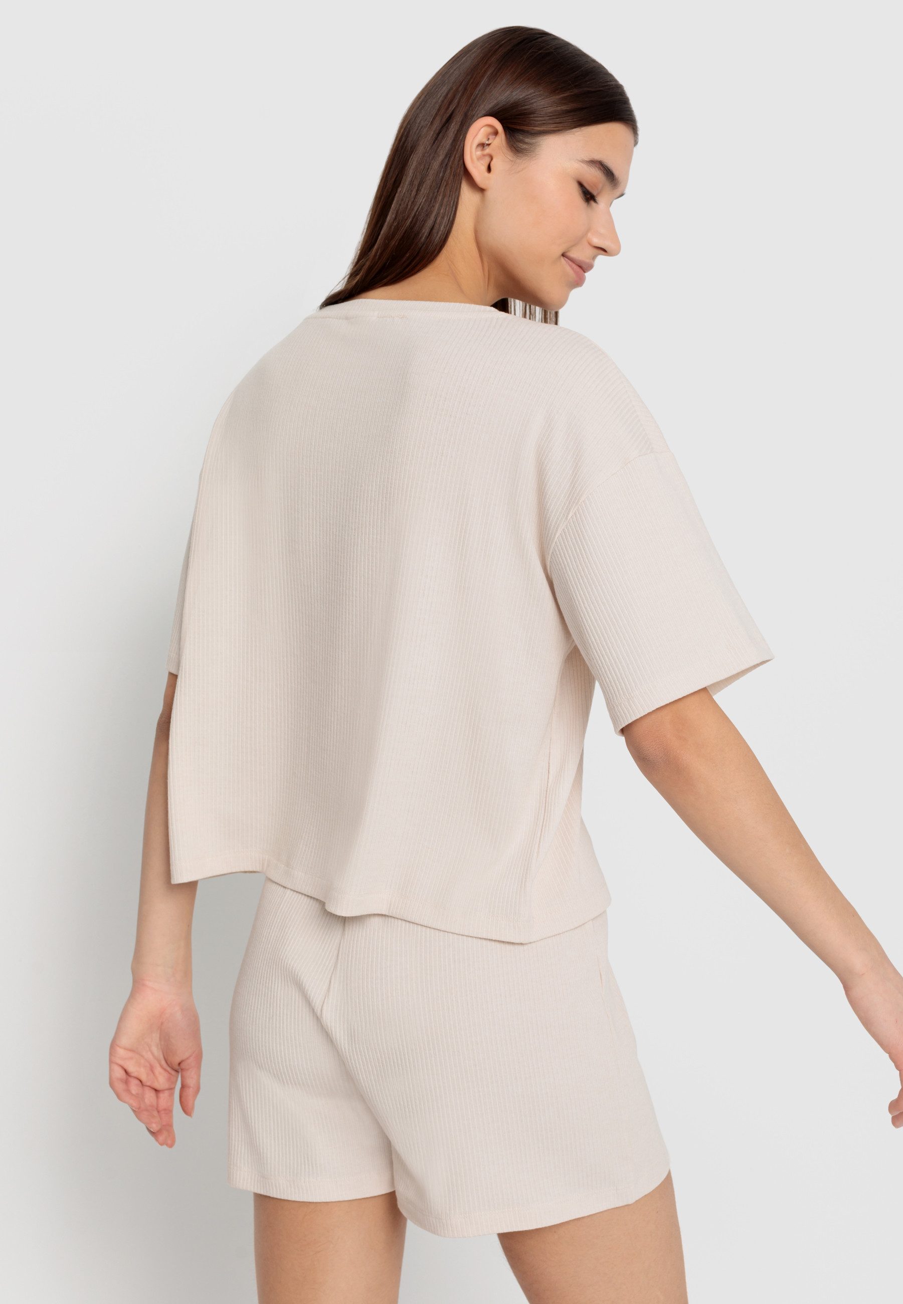 LSCN by LASCANA Shortama met kleine sierknoopsluiting (2-delig)