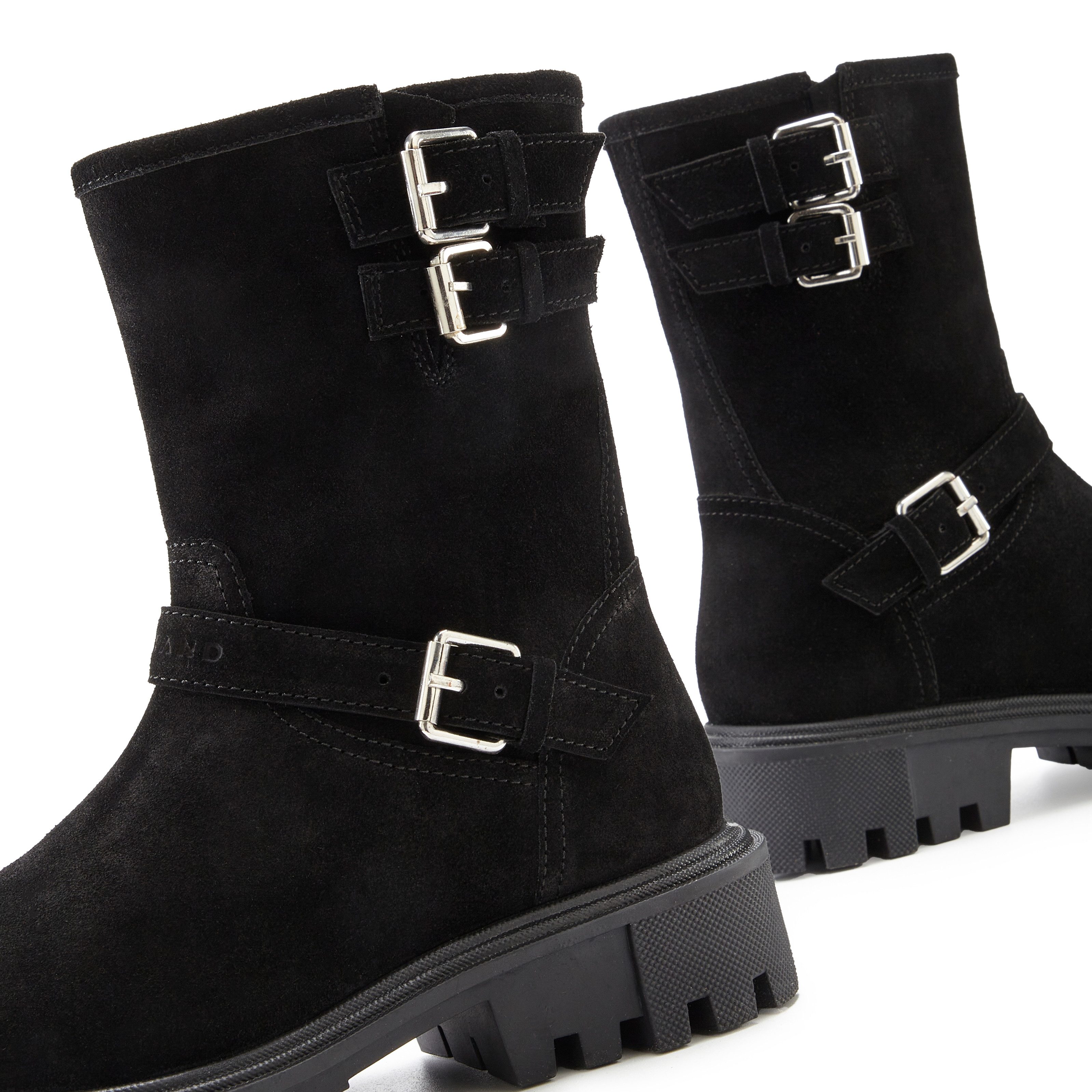 Elbsand Laarsjes van leer met trendy decoratieve gespen, laarzen, boots
