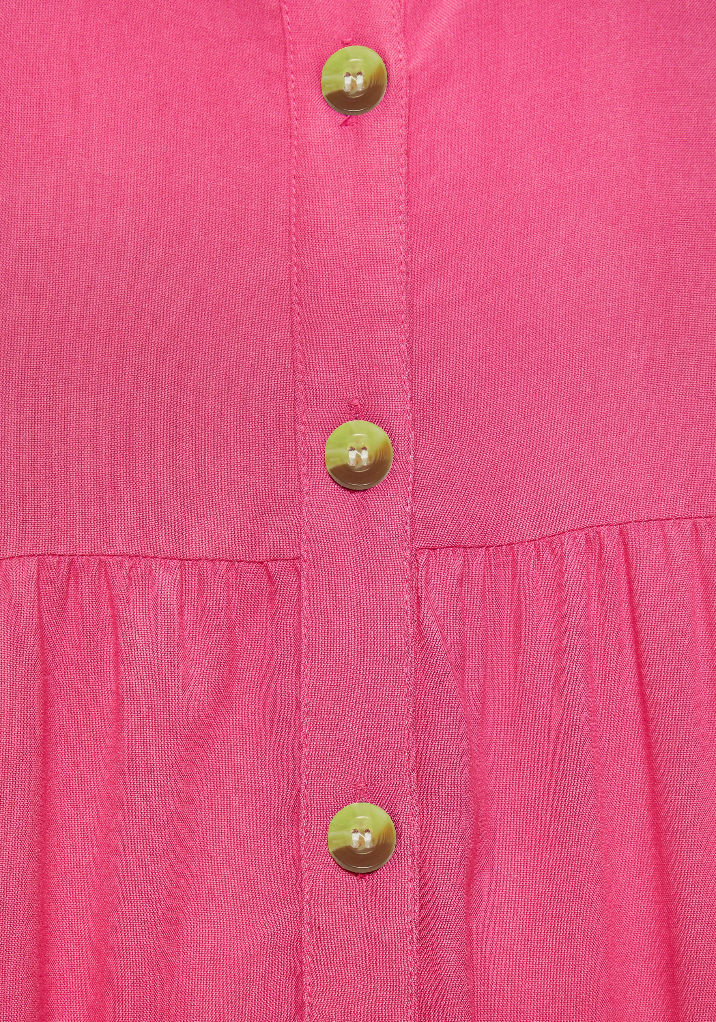 Vivance Zomerjurk van geweven viscose, blousejurk met knoopsluiting en overhemdkraag