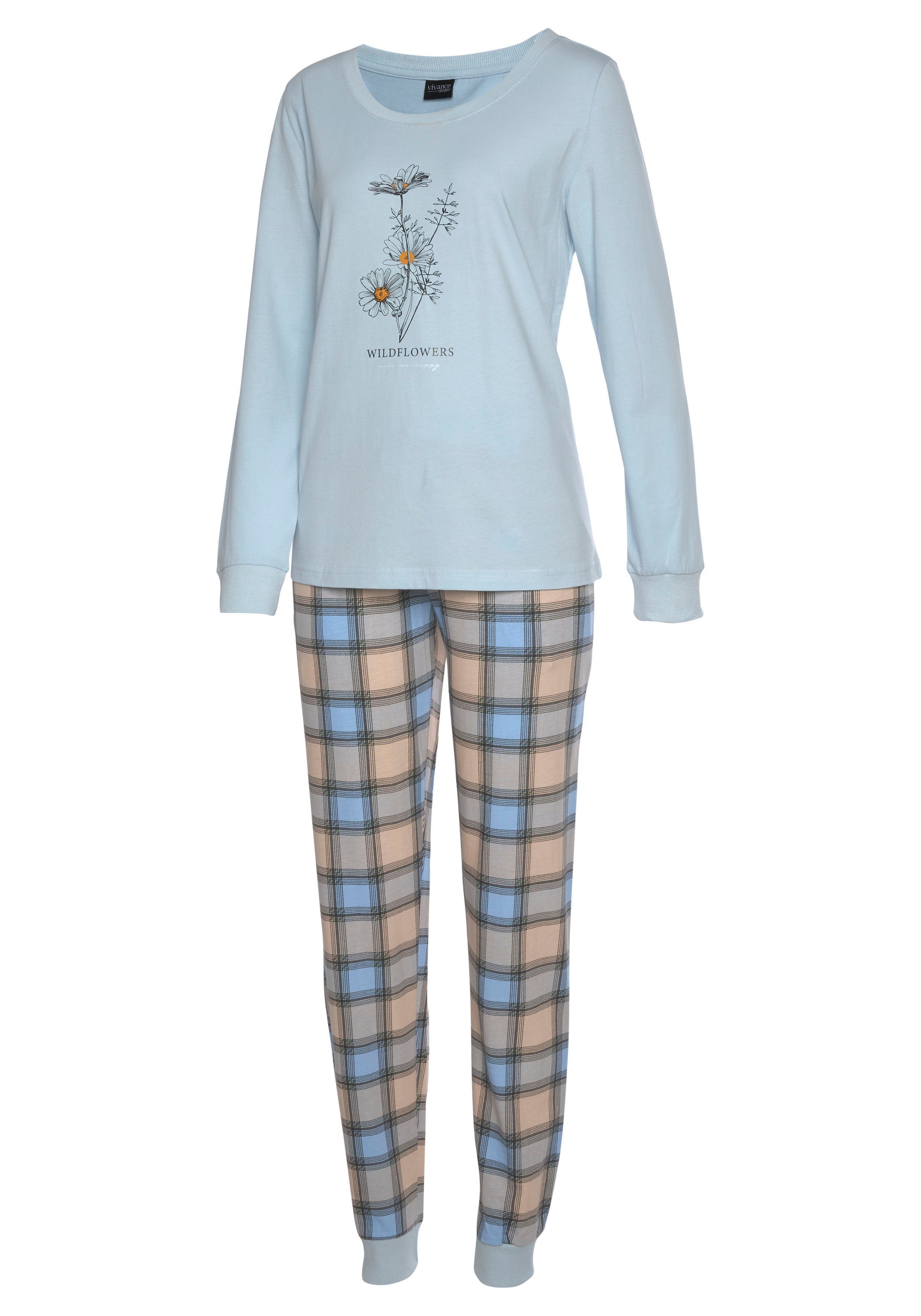 Vivance Dreams Pyjama met frontprint (4-delig, Set van 2)