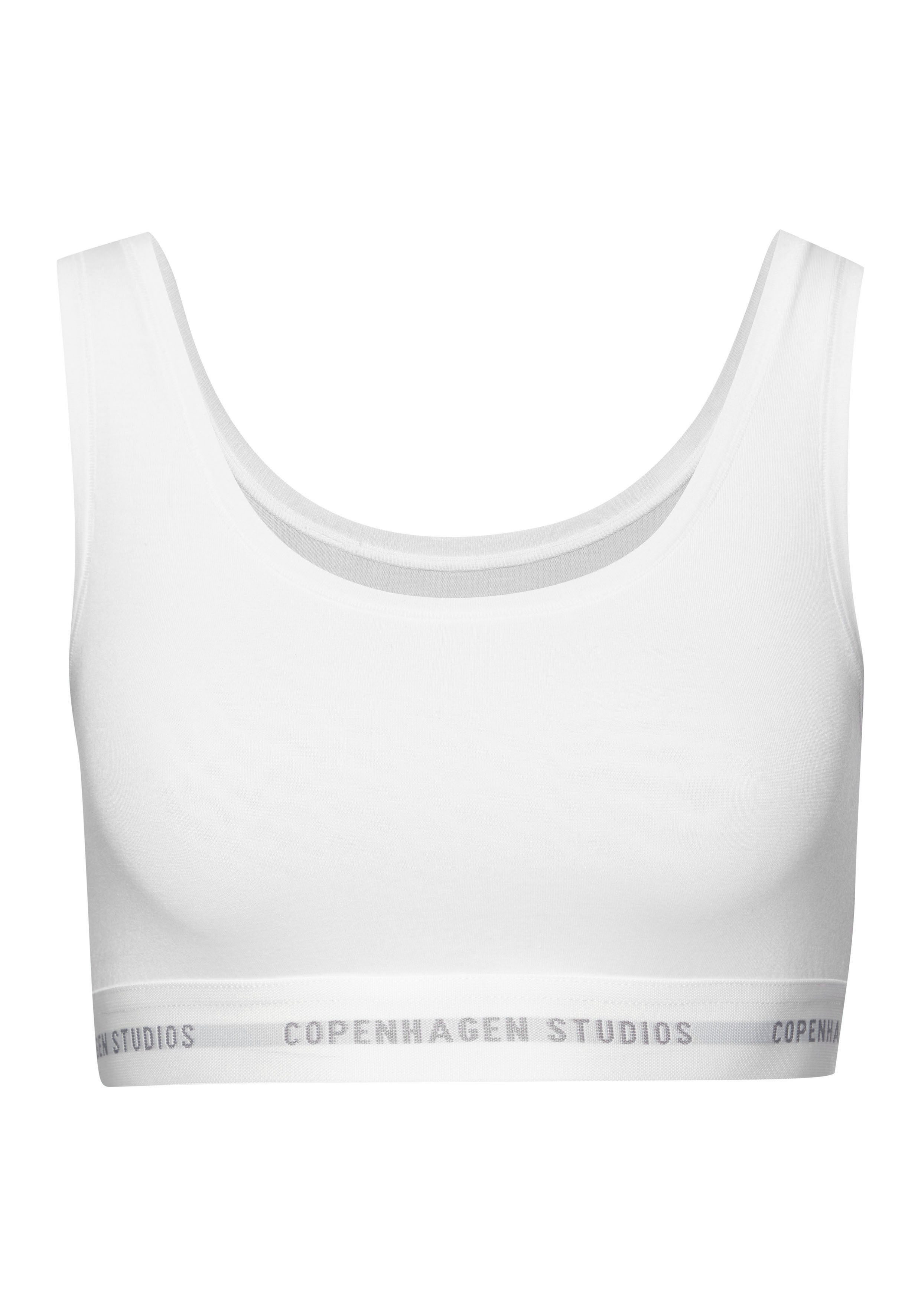 Copenhagen Studios Bustier met zachte logo-bund en van elastische katoen-modal kwaliteit