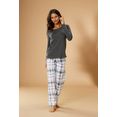 arizona pyjama met geruit patroon grijs